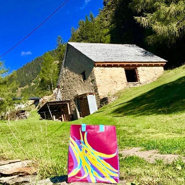 Those sharp colors you get in the mountains 🤩⛰💙🌲💚
&bull;
&bull;
&bull;
Post your pic while traveling with my new @migros bags with the hashtag #artenvoyage and get featured on this page.
✈️👜
&deg;
&deg;
&deg;
#art #artwork #popart  #sharpcolors 