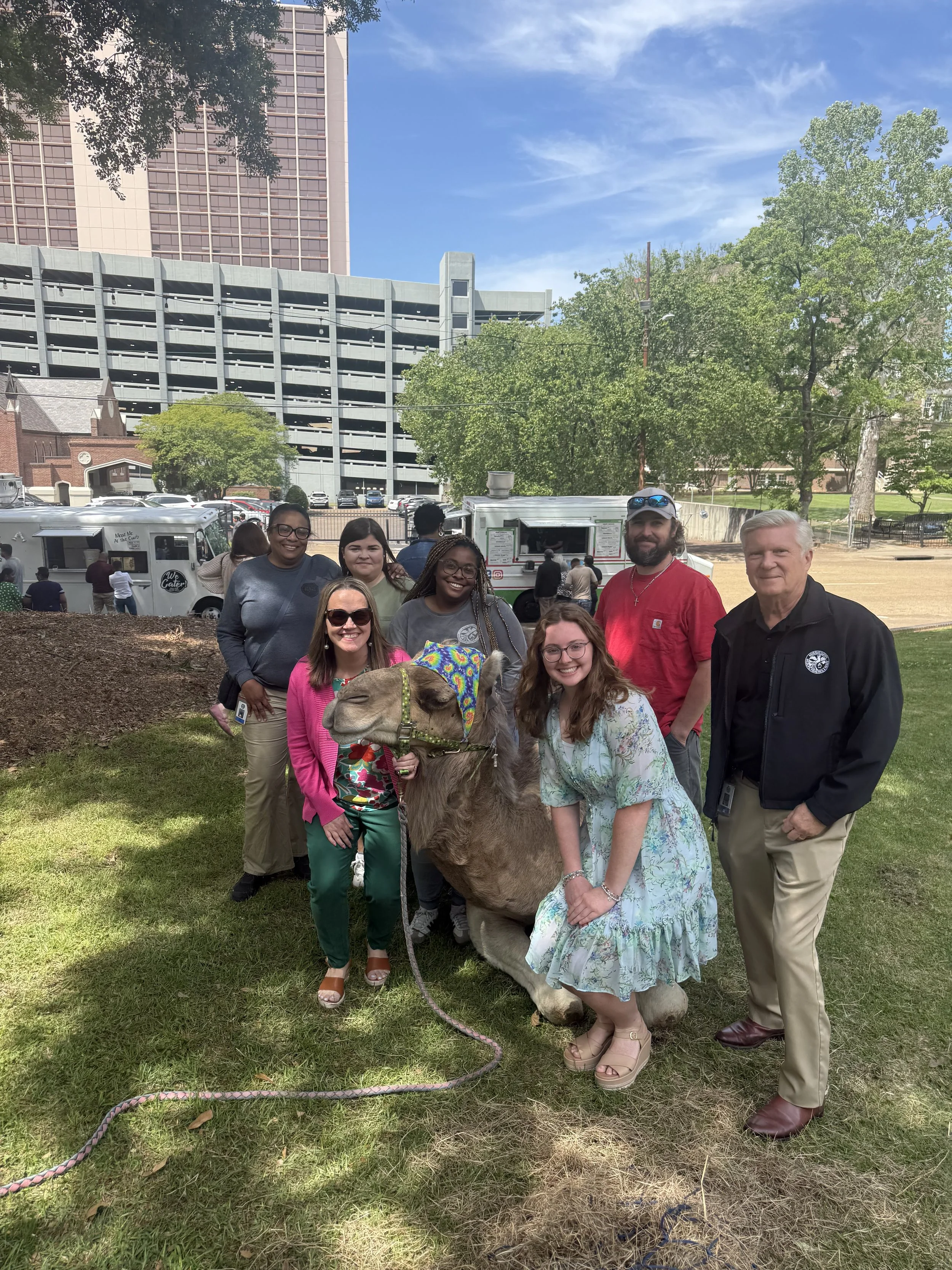 Clay Hathcock with Museum Staff