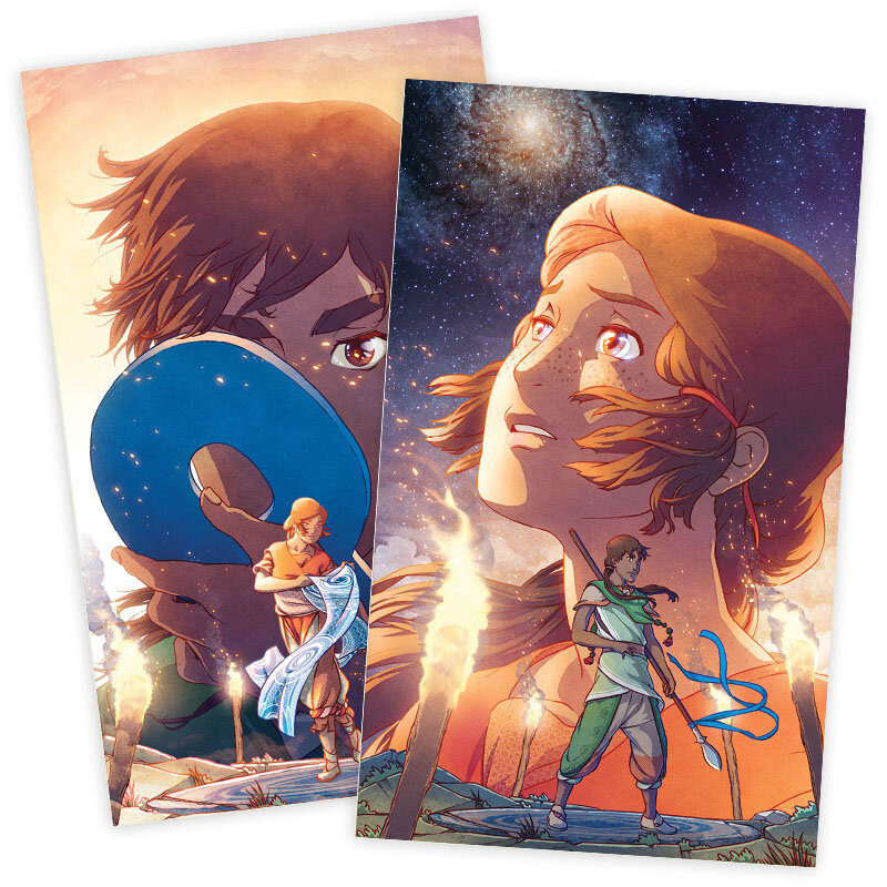 Firelight Isle Giclée Print Pair