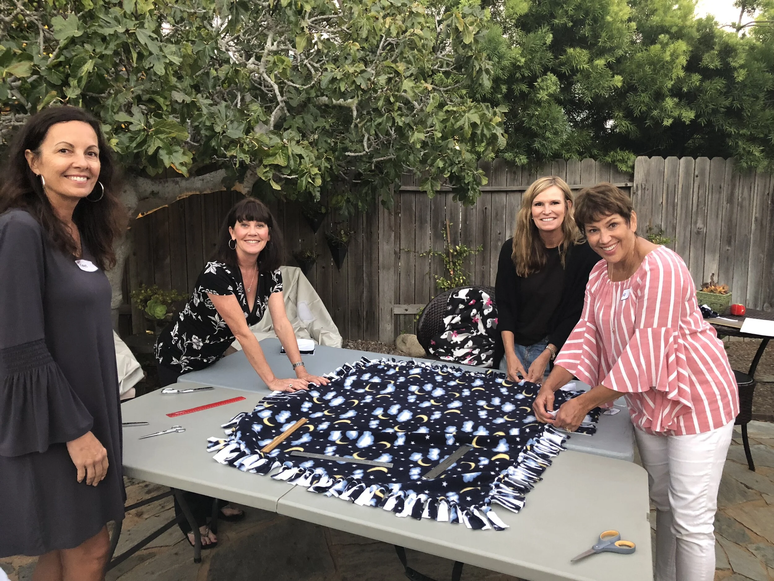 Making Blankets for OC Foster Children