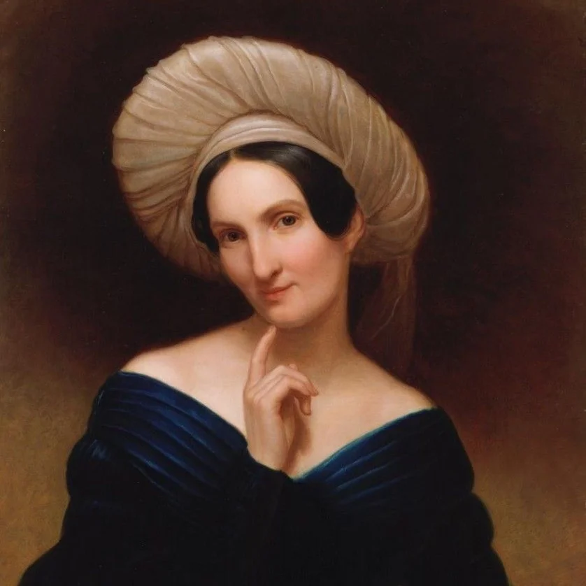 Harriet Cany Peale (1799-1869) Harret Cany Peale shared a Philadelphia studio with her husband, Rembrandt Peale (1778-1860), the well-known portrait and historical genre painter (she was his second wife), and exhibited throughout the 1840s, 50s and 60s at the Pennsylvania Academy of Fine Arts. Peale was primarily known as a portrait and still life painter, but with Katterskill Clove , shows herself to have been a masterful landscapist with an interest in iconic subject matter. Excerpted from Jennifer Krieger, Remember the Ladies , 2010 Visit the place that Peale painted on the Art Trail: Kaaterskill Clove Painting: Rembrandt Peale. Portrait of a Lady (Harriet Cany Peale) (detail) , ca. 1840, oil on canvas, mounted on panel, Chrysler Museum of Art.