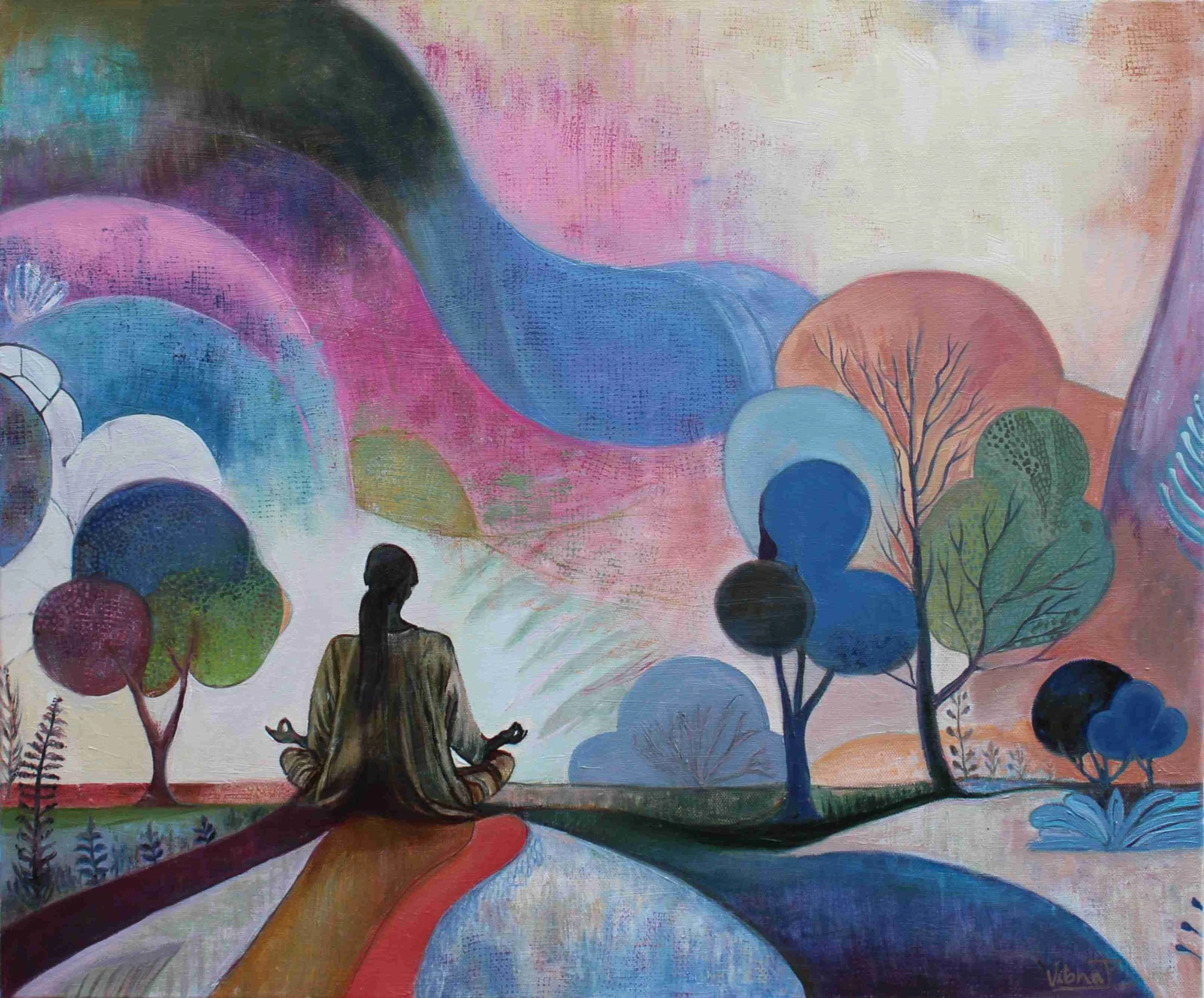 Finding the space (2025)
Oil on canvas 64 cm x 54 cm 
