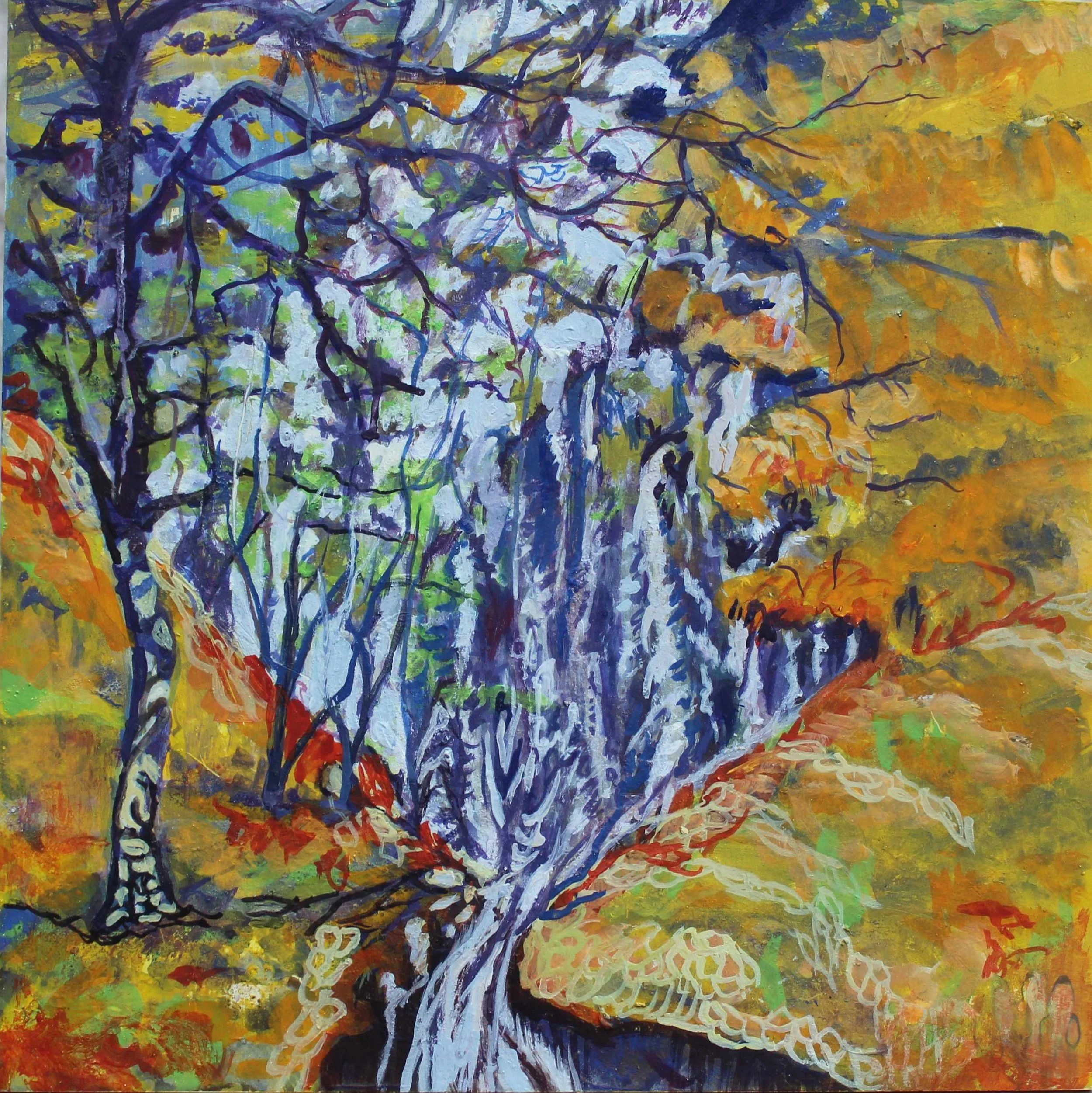 Egg tempera on claybord
