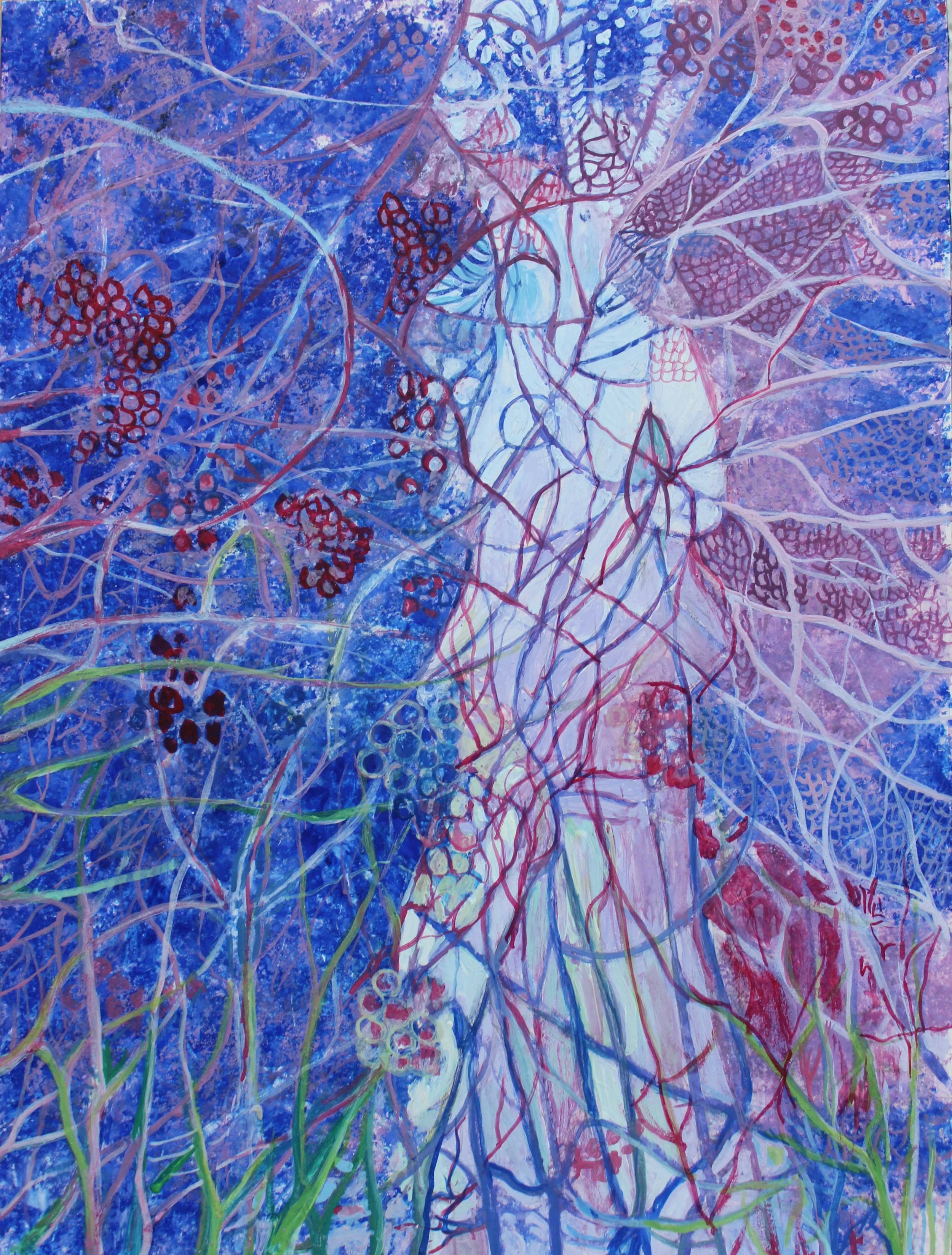 Egg tempera on claybord