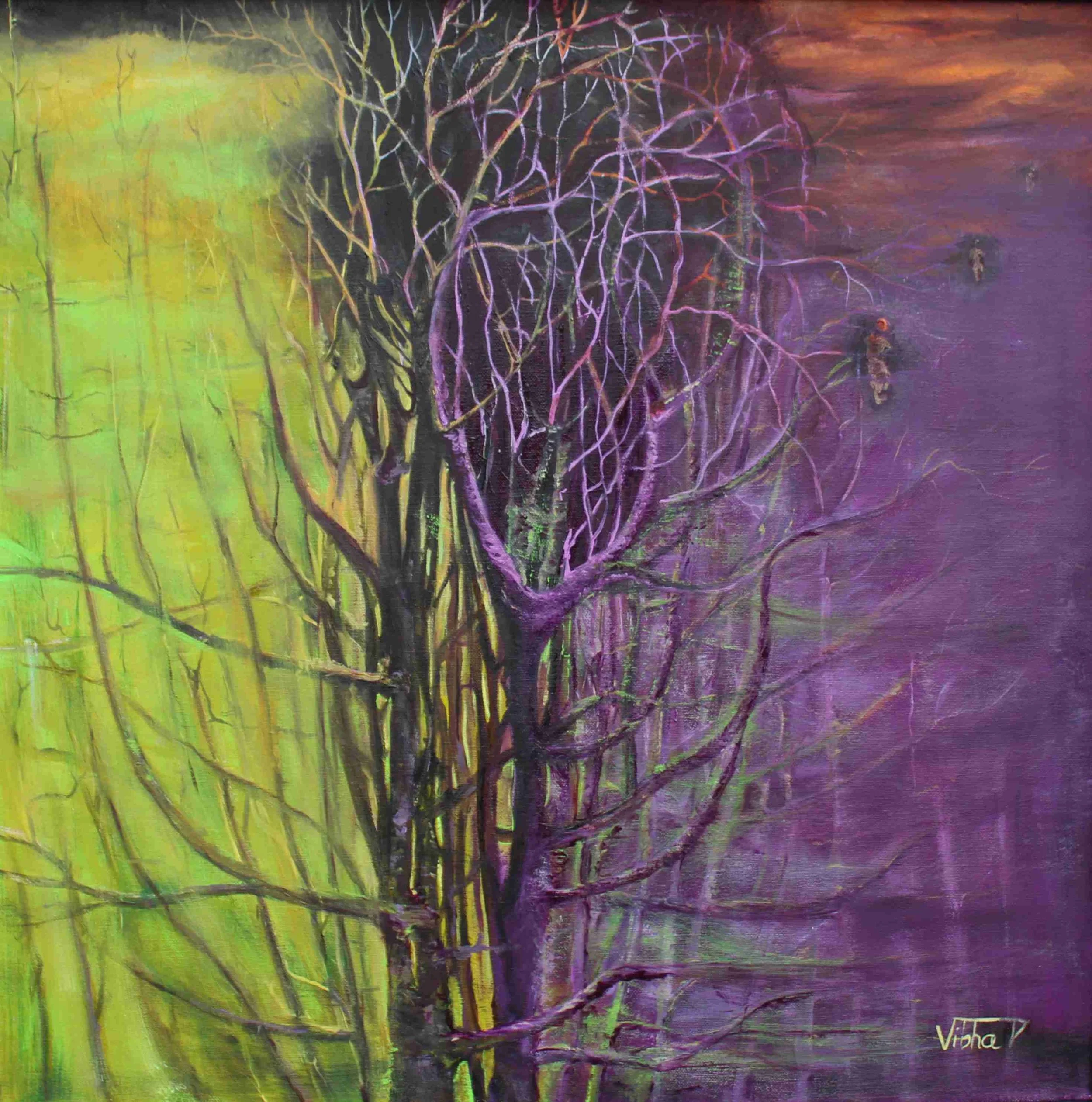 Persistent change (2023) Oil on canvas 
60 x 60 cm