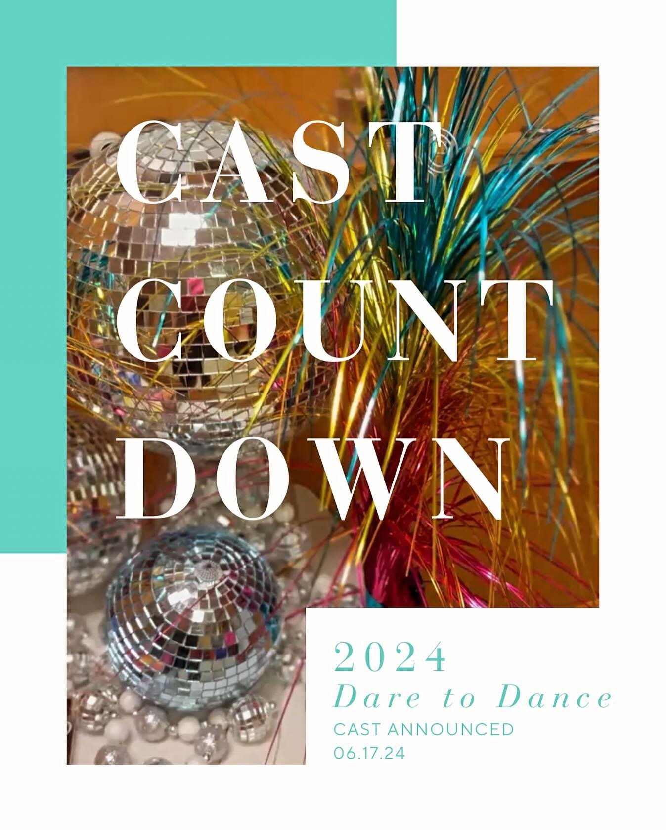 SAVE THE DATE 📆 // we will be releasing our 2024 Dare to Dance Cast with you all on June 17th! 

🥁🥁🥁 comment below who you think you&rsquo;ll see on the stage for this year&rsquo;s dance! ⬇️⬇️⬇️

#daretodance #castmember #castrelease #castannounc