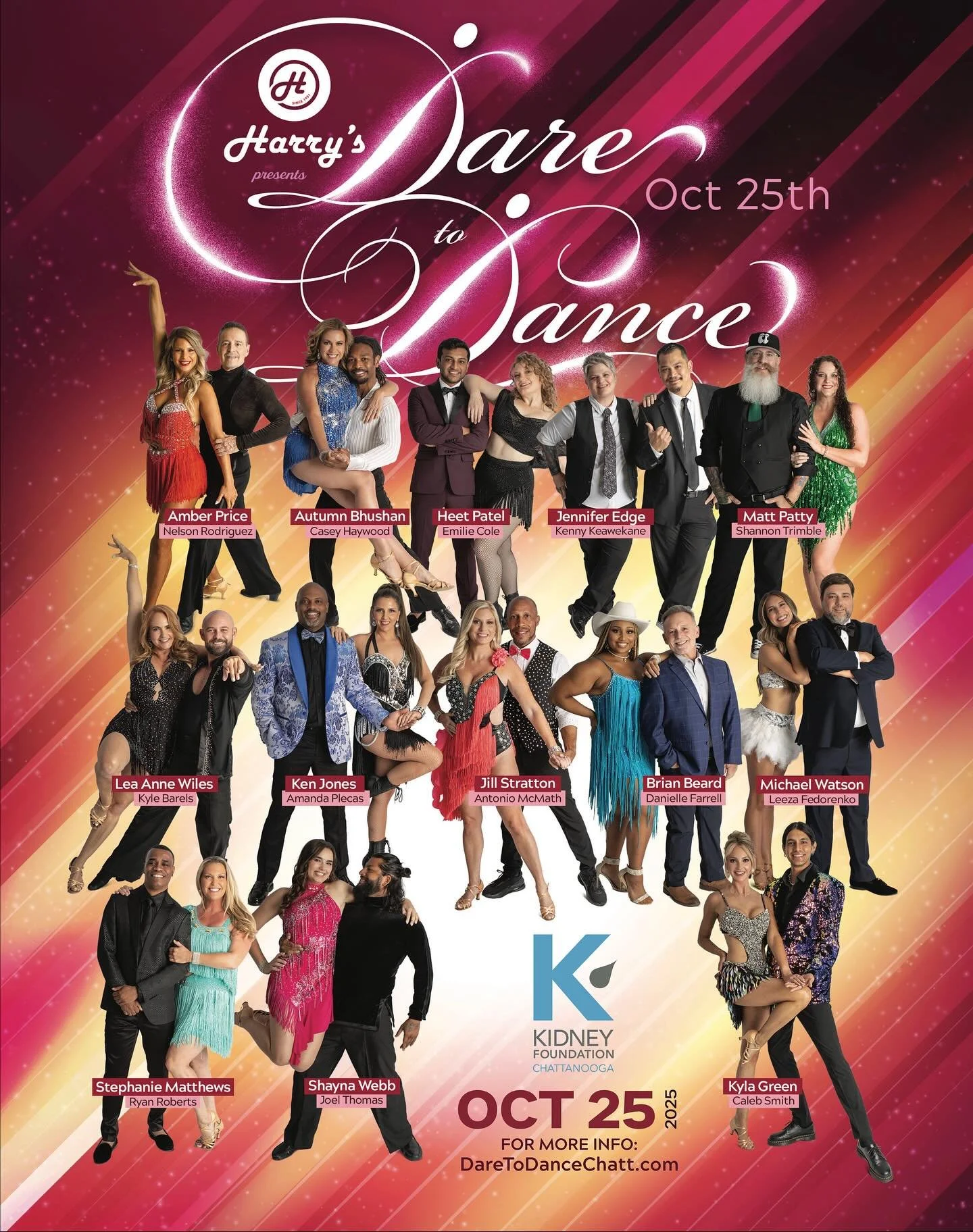 We present to you our 2025 Dare to Dance cast!! If you know someone, support someone! We are so happy to have this group of individuals supporting the local kidney community! 🤩🎉✨