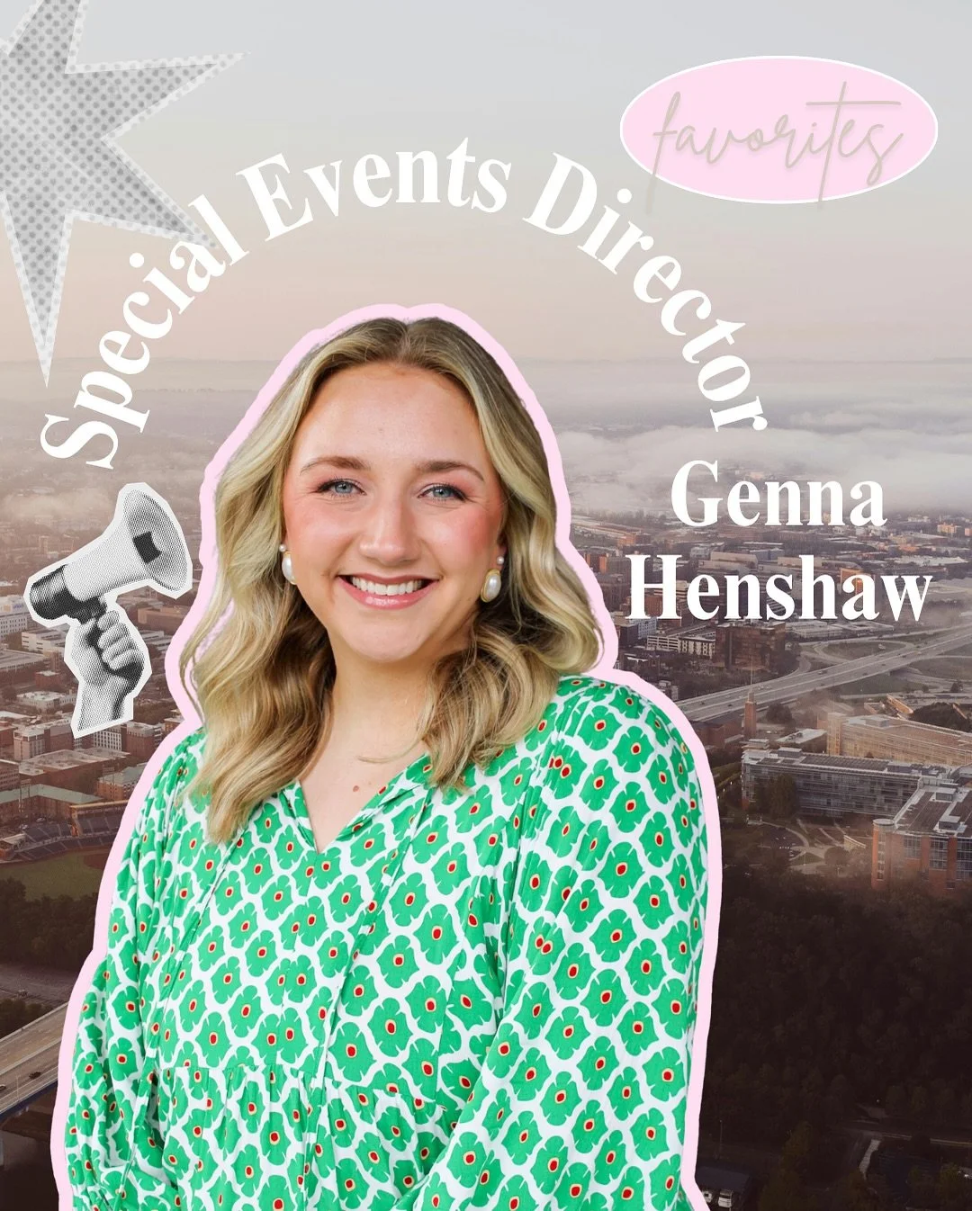 MEET GENNA 🎀

Genna is our Special Events Director, who has been serving local kidney patients for 3 years now ✨ 

If you&rsquo;re new here, swipe to see Genna&rsquo;s favorites and comment what you have in common! We love meeting new friends 🥂🥳
&