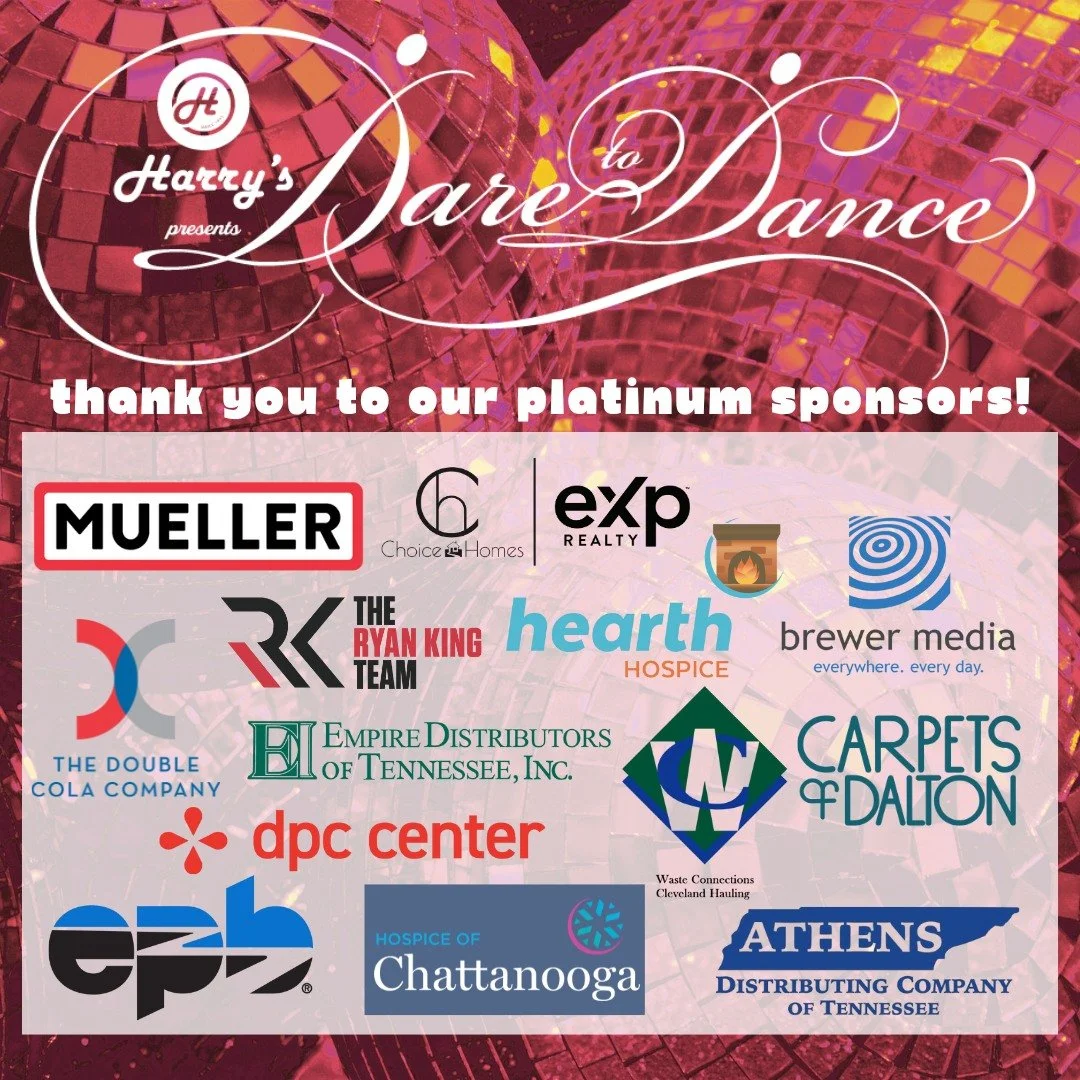 Thank you to our Dare to Dance Platinum Level Sponsors! We're so appreciative and can't wait to see all of you in the ballroom on October 25th! ✨🪩