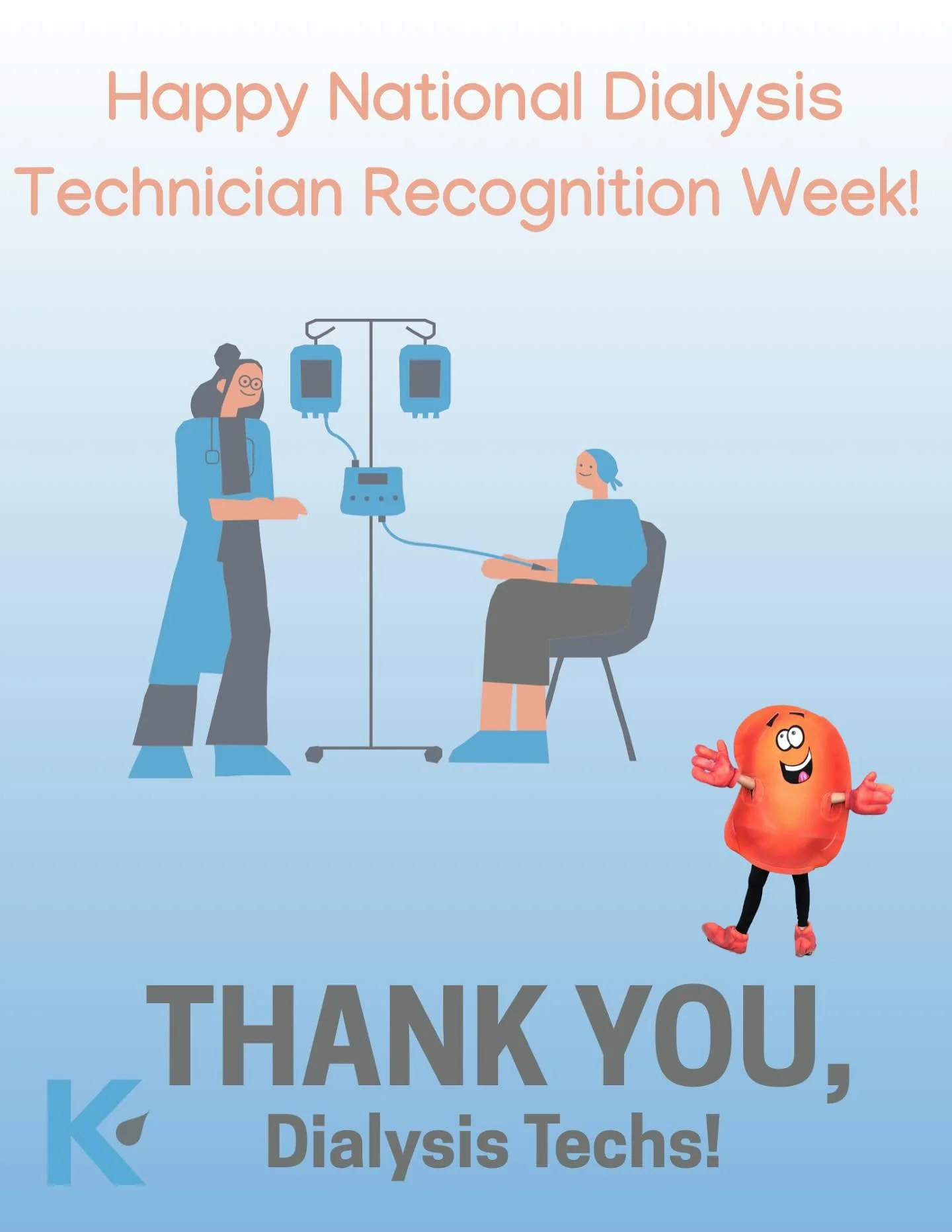 This week (and everyday) we celebrate our incredible Dialysis Technicians- the heroes who make life possible for so many. Your skill, care, and dedication don&rsquo;t go unnoticed. THANK YOU for all you do, today and everyday❤️ #nationaldialysistechn