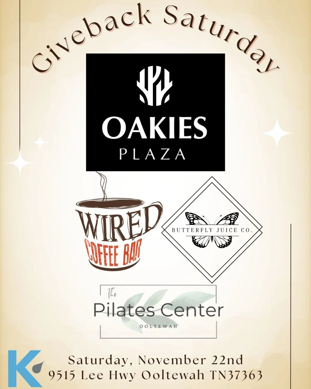 Tomorrow! ✨✨✨
Please join us in a wonderful day at @oakiesplaza  in Ooltewah with some great businesses that are ready to support the Kidney Foundation!! 
☕We are starting off our day at @getwiredcoffee for coffee, tea and treats 
🧘Headed to our @th