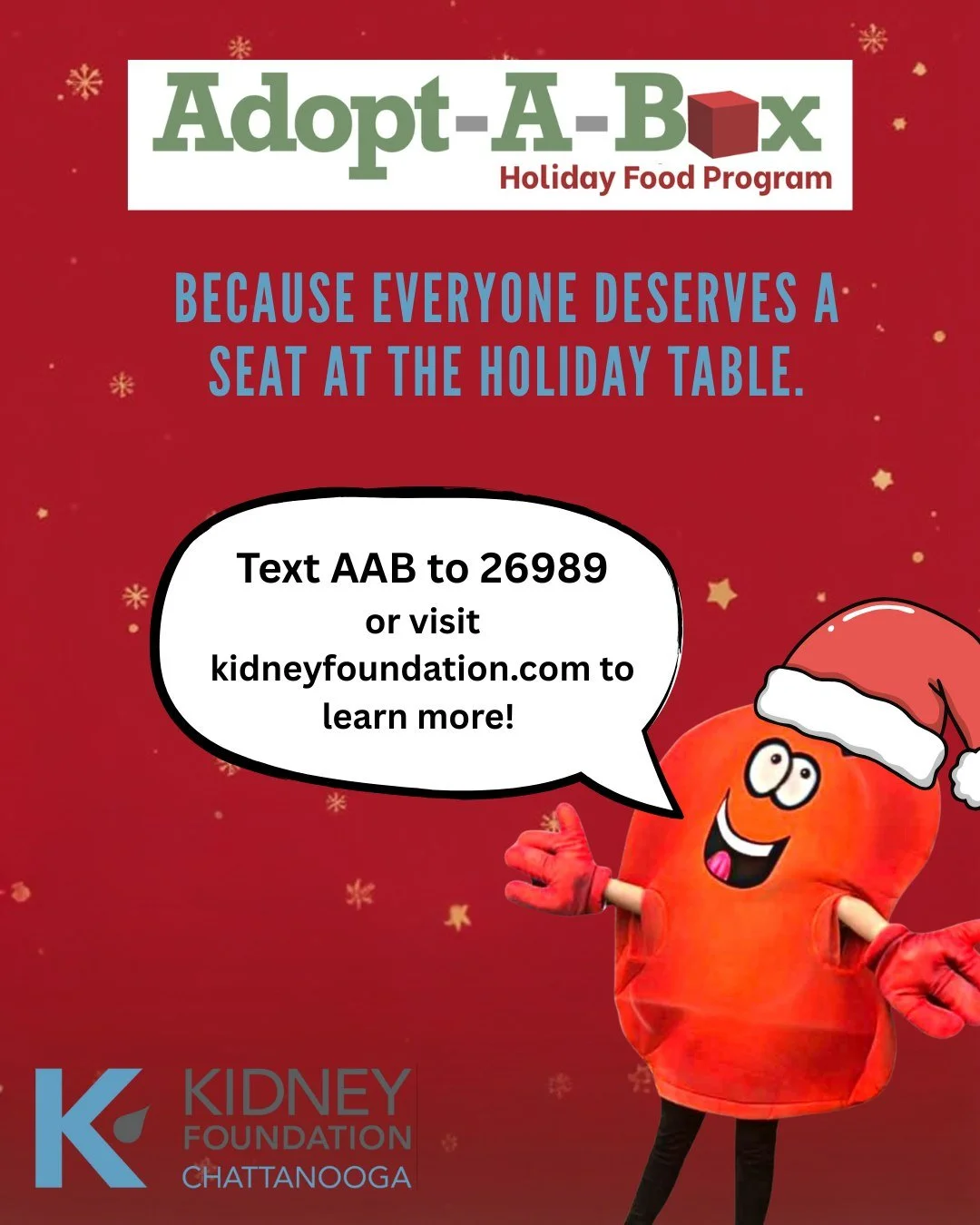 Dialysis three times a week. That's 12+ hours away from work, every single week.
Most kidney patients can't maintain full-time employment. When you're living on a fixed income, holiday meals become an unthinkable expense.
But it gets more complicated