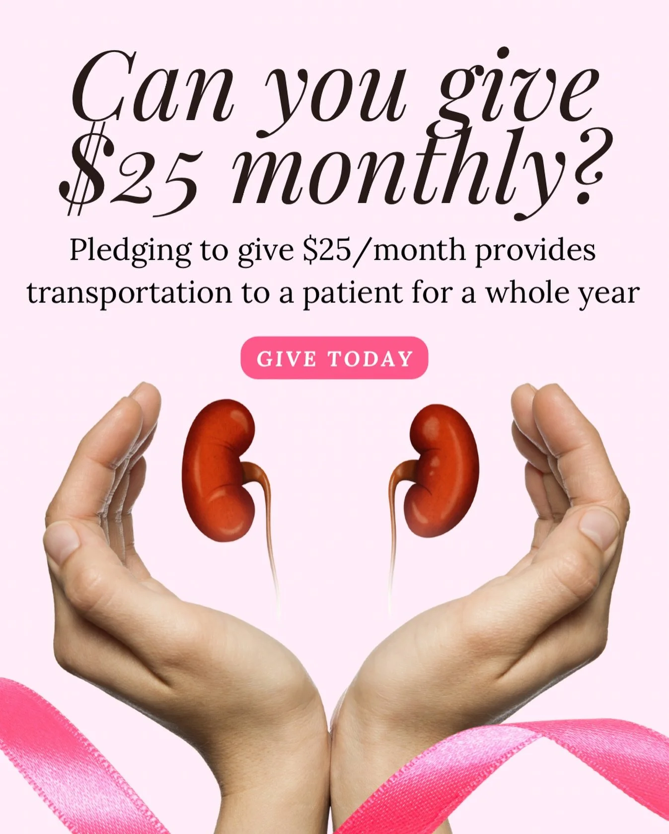 Only $300 this year can guarantee transportation to a kidney patient for A WHOLE YEAR! 

&mdash;> Follow this link and pledge to give $25/month in 2026! A little goes a long way ❤️

⬇️⬇️⬇️
 https://kidneyfoundation.harnessgiving.org/donate/?select