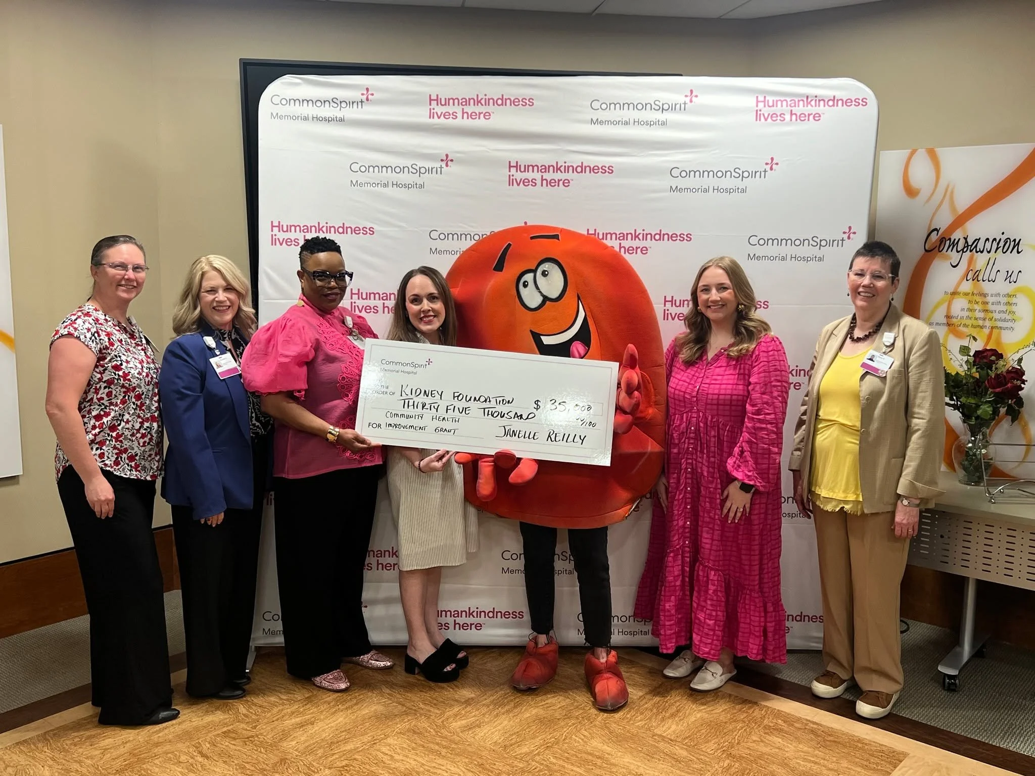 We are incredibly thankful to receive The Community Health Improvement Grant from Common Spirit Memorial Hospital; This funding will make a direct impact on local kidney patients by ensuring they have transportation to and from their life-saving trea