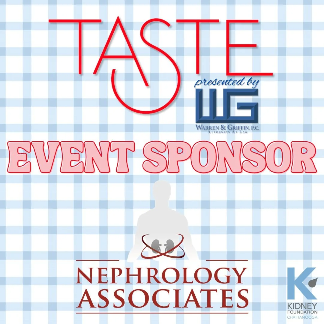 Thank you to our TASTE Event Sponsor, Nephrology Associates! ⭐️ We're so appreciate of your support that is directly helping kidney patients in our community.
We can't wait to see you all  for an awesome night of yummy food! 🍿🍕🍦