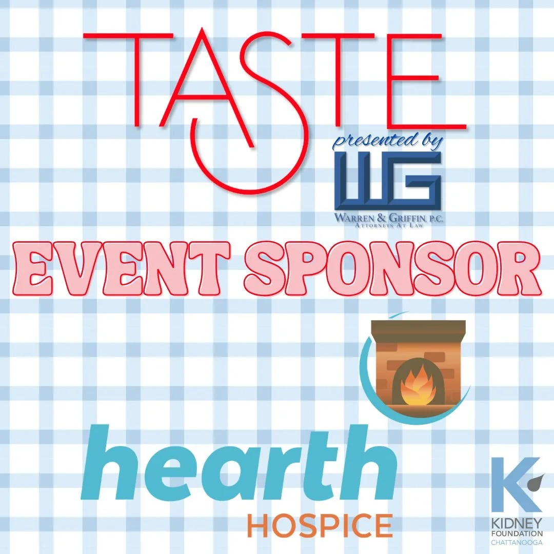 Thank you to our TASTE Event Sponsor, Hearth Hospice! ⭐️ We're so appreciative of your support that is directly helping kidney patients in our community.