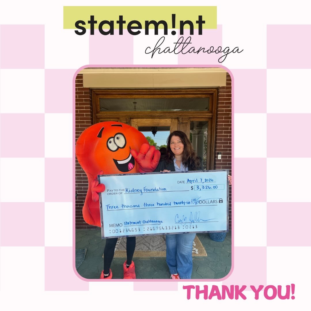 Thank you to @statemintchattanooga for choosing the Kidney Foundation as the charity beneficiary for the 2026 Spring sale! Because of your generosity- and everyone who showed up and shopped- we raised more than ever before!

That means more support, 