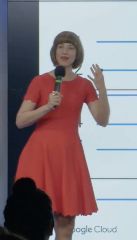 This info feel a bit head of me, and I was complete distracted by what this person was wearing.