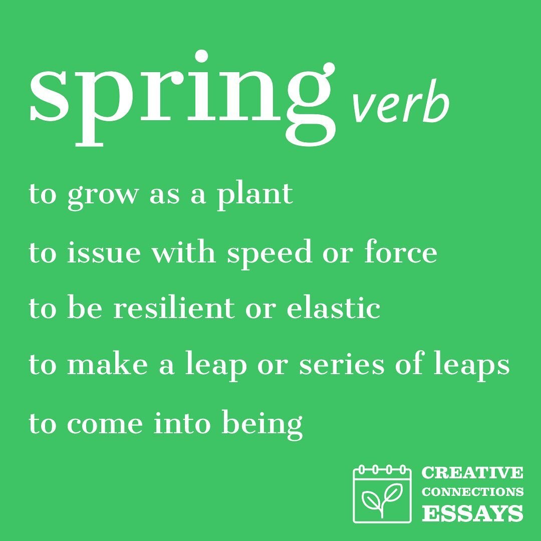 🌱Spring is here! Considering the new season and the changes this time brings for many of you high school students. What definition of the verb are you channeling in the coming months? 🗓 What kind of writing content do to want to support you in your
