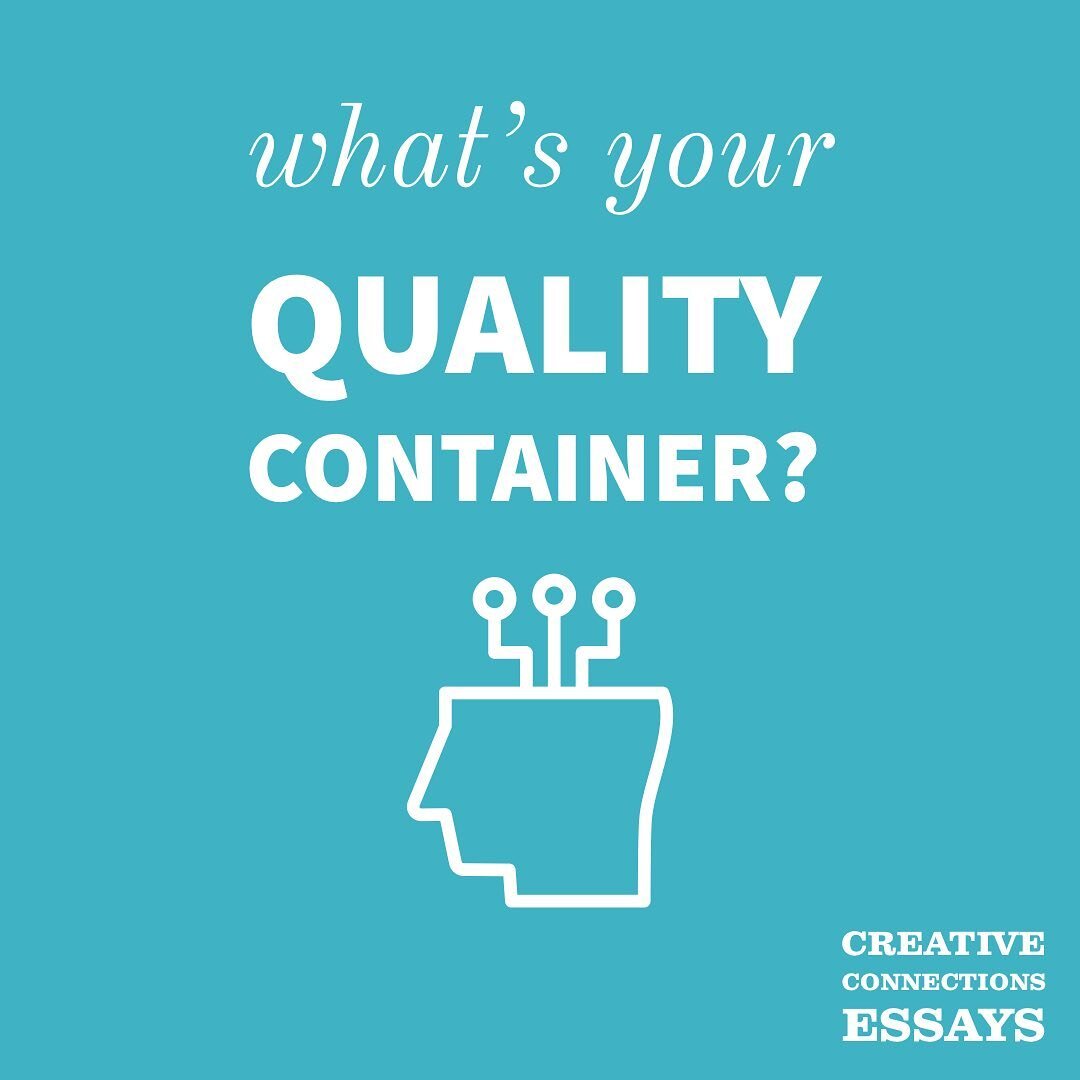 Like Walt Whitman says, you contain multitudes, but I love to help my students find ways that help Admissions understand (and remember) who they are. ✍️ 

I&rsquo;m calling this a QUALITY CONTAINER... descriptors that help connect your, maybe contrad