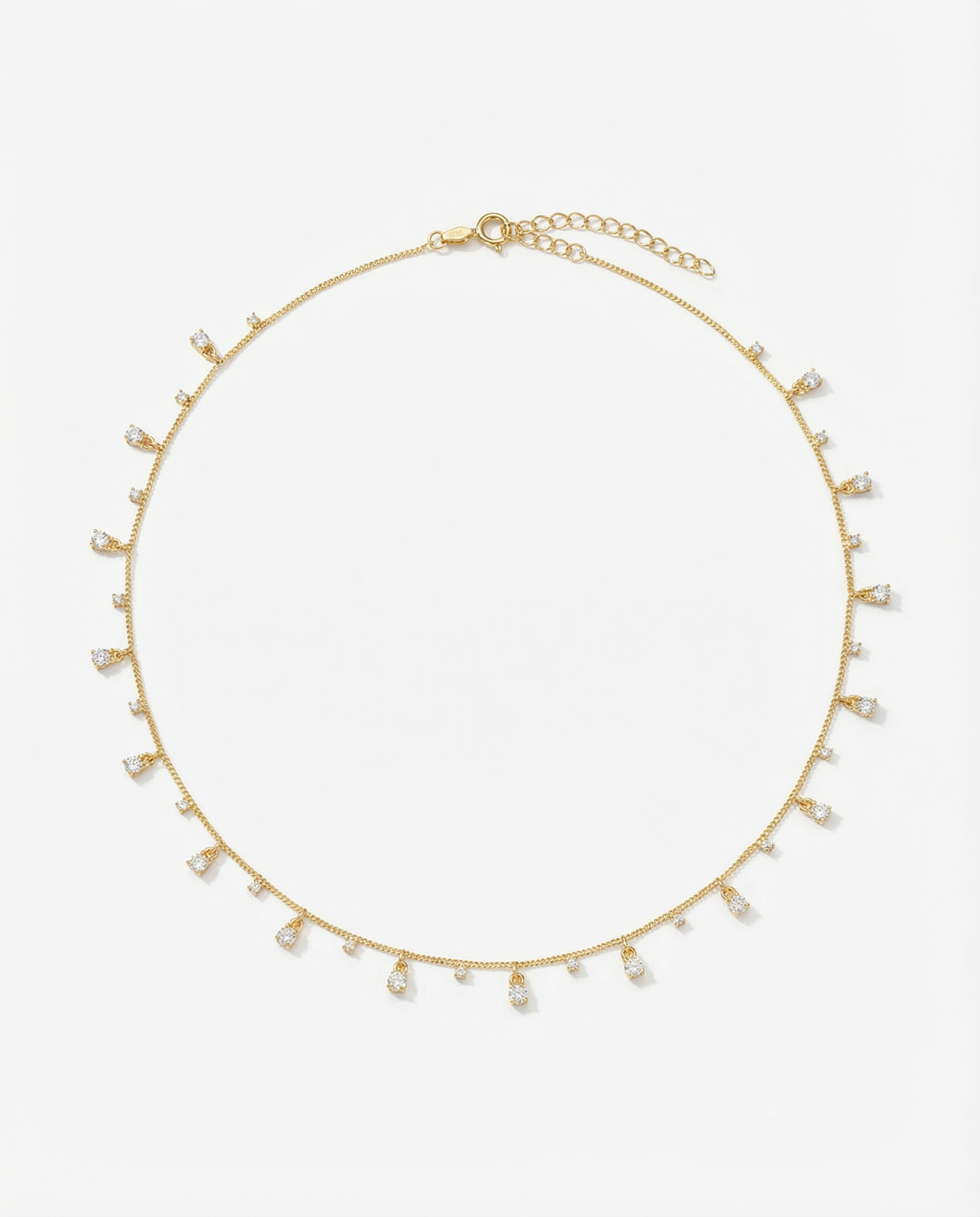 Gold Filled Crystal Drop Necklace