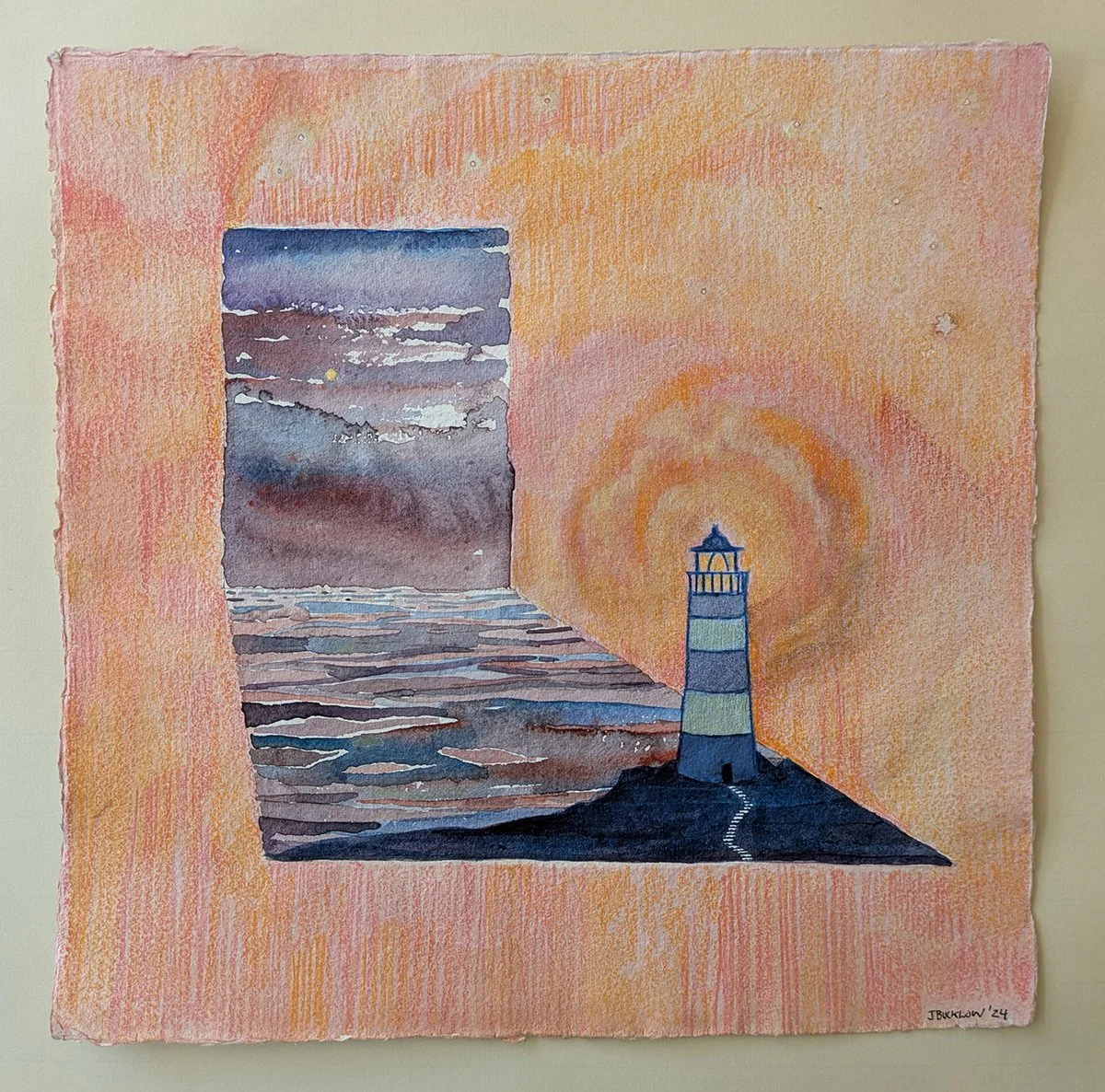 Lighthouse • Watercolour, Gouache & Coloured Pencil • 30 x 30 cm. 2024/25