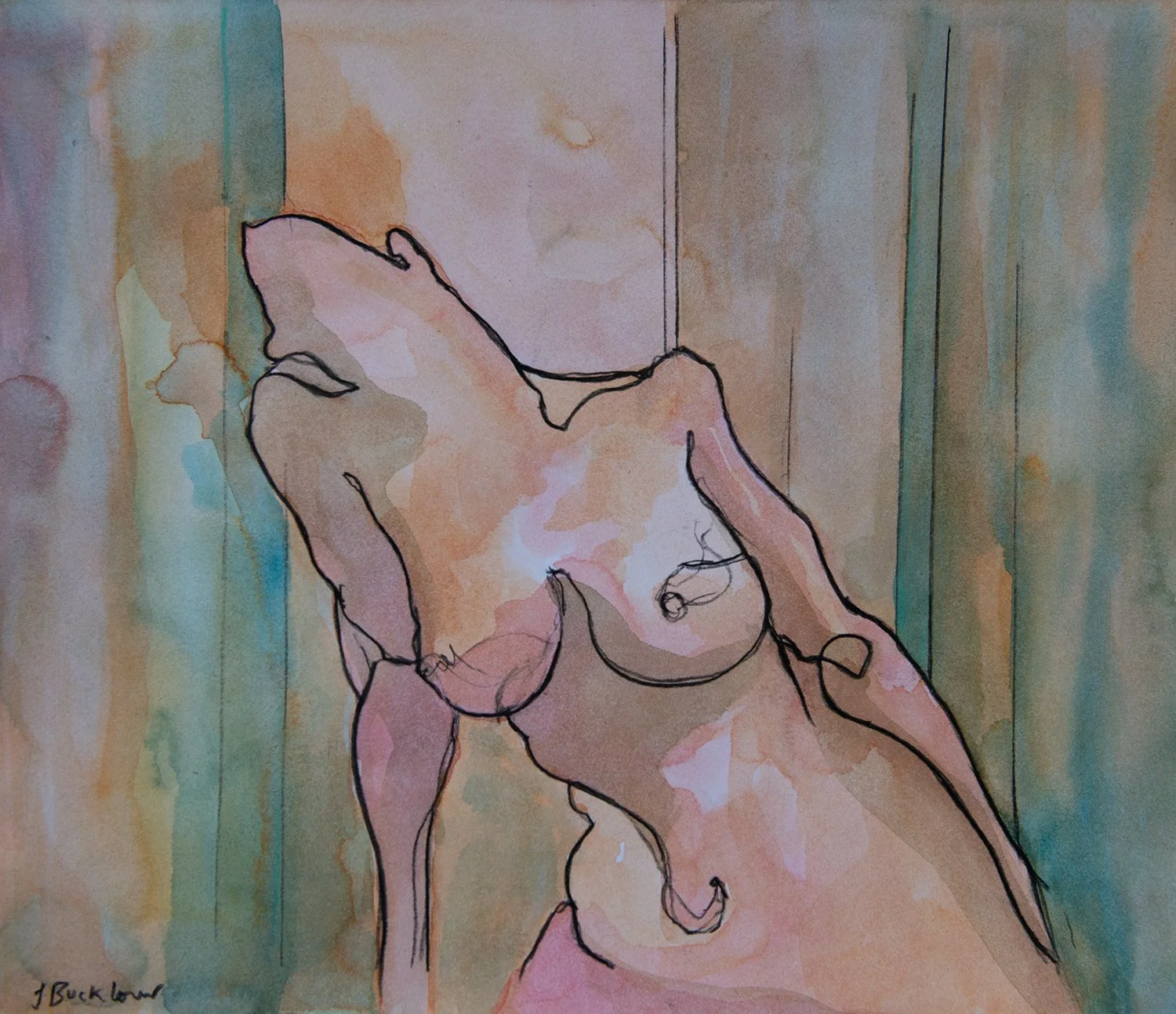 Untitled • Watercolour & Charcoal on Paper • 29 x 34 cm. 2025. 