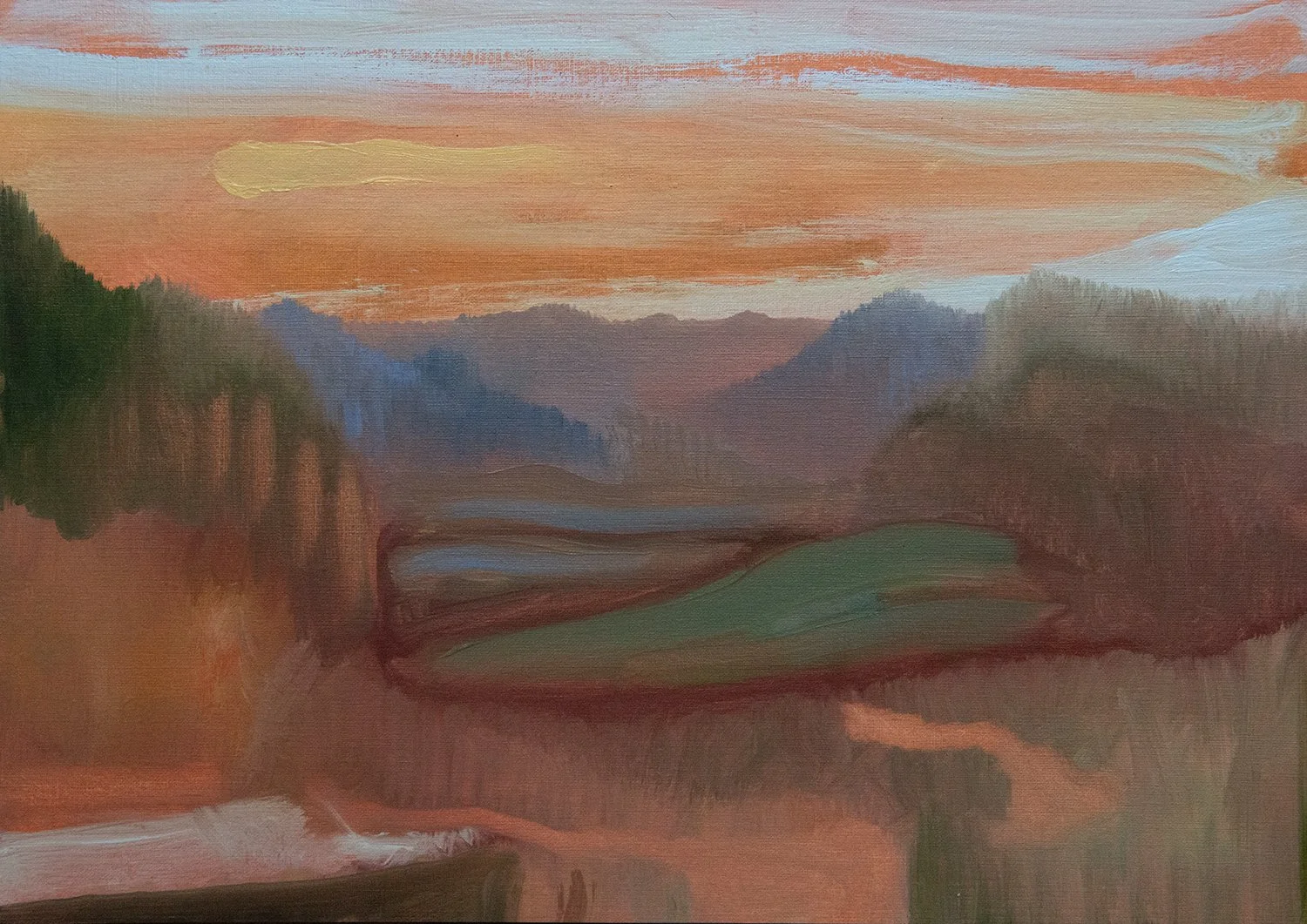 Evening Air • Oil on Paper • 30 x 42 cm. 2026