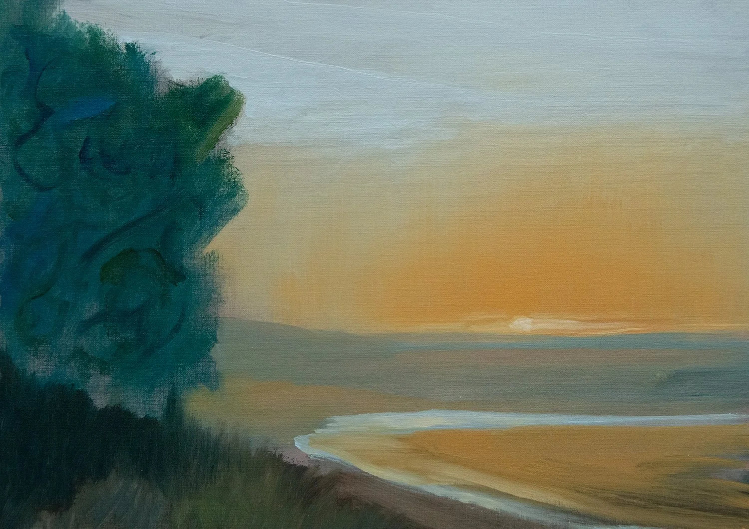 Hush All the Fields • Oil on Paper • 30 x 42 cm. 2026.