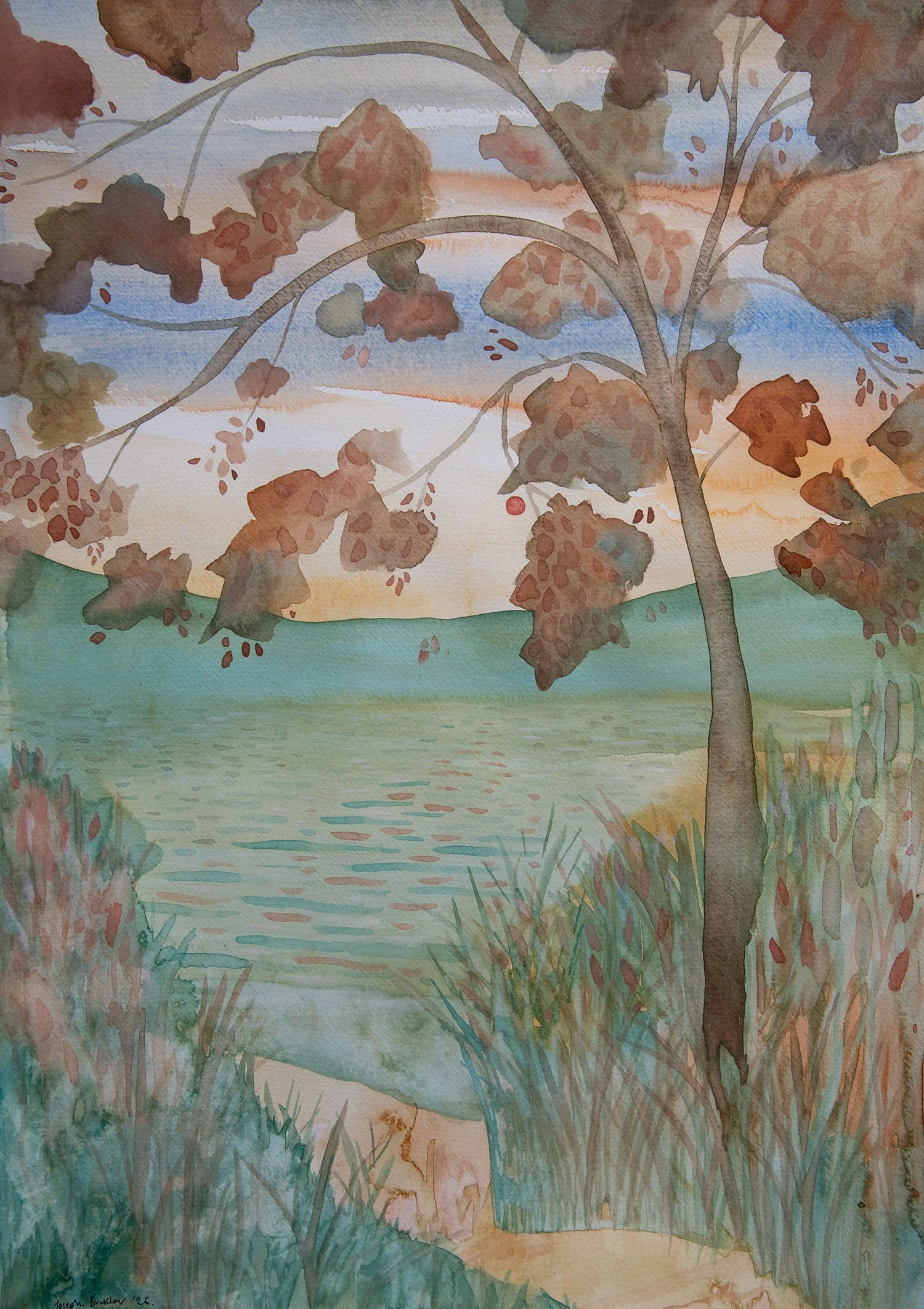 The Hours of Daylight Gather Atmosphere • Watercolour on Paper • 59 x 42 cm. 2026.