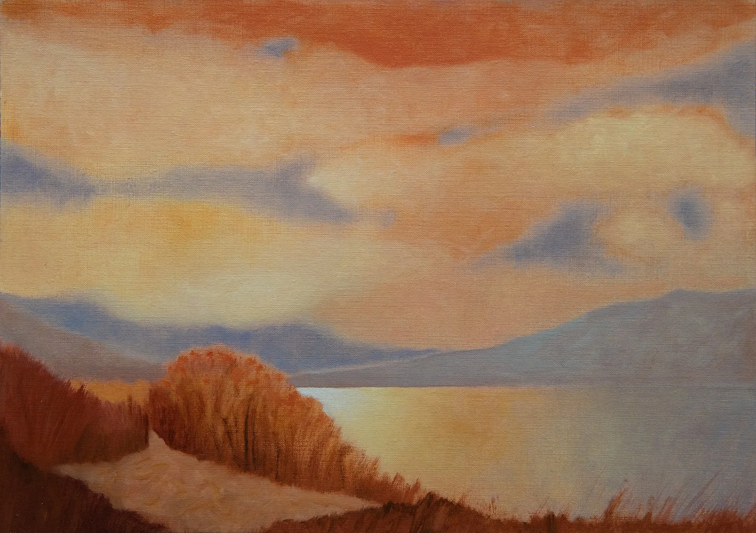 We Stood for a Moment in a Strange World • Oil on Paper • 30 x 42 cm. 2026. 