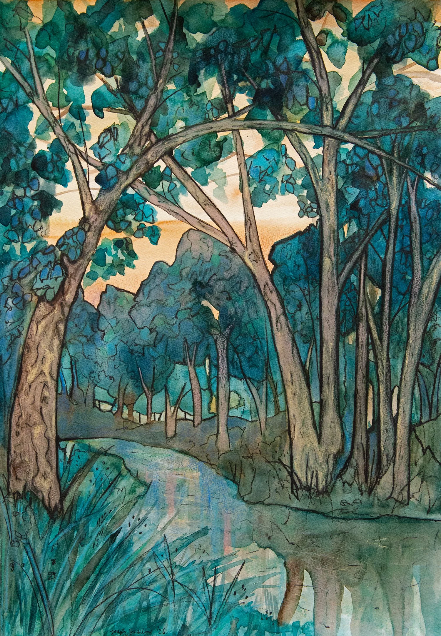 Woodland • Mixed Media on Paper • 59 x 42 cm. 2026.