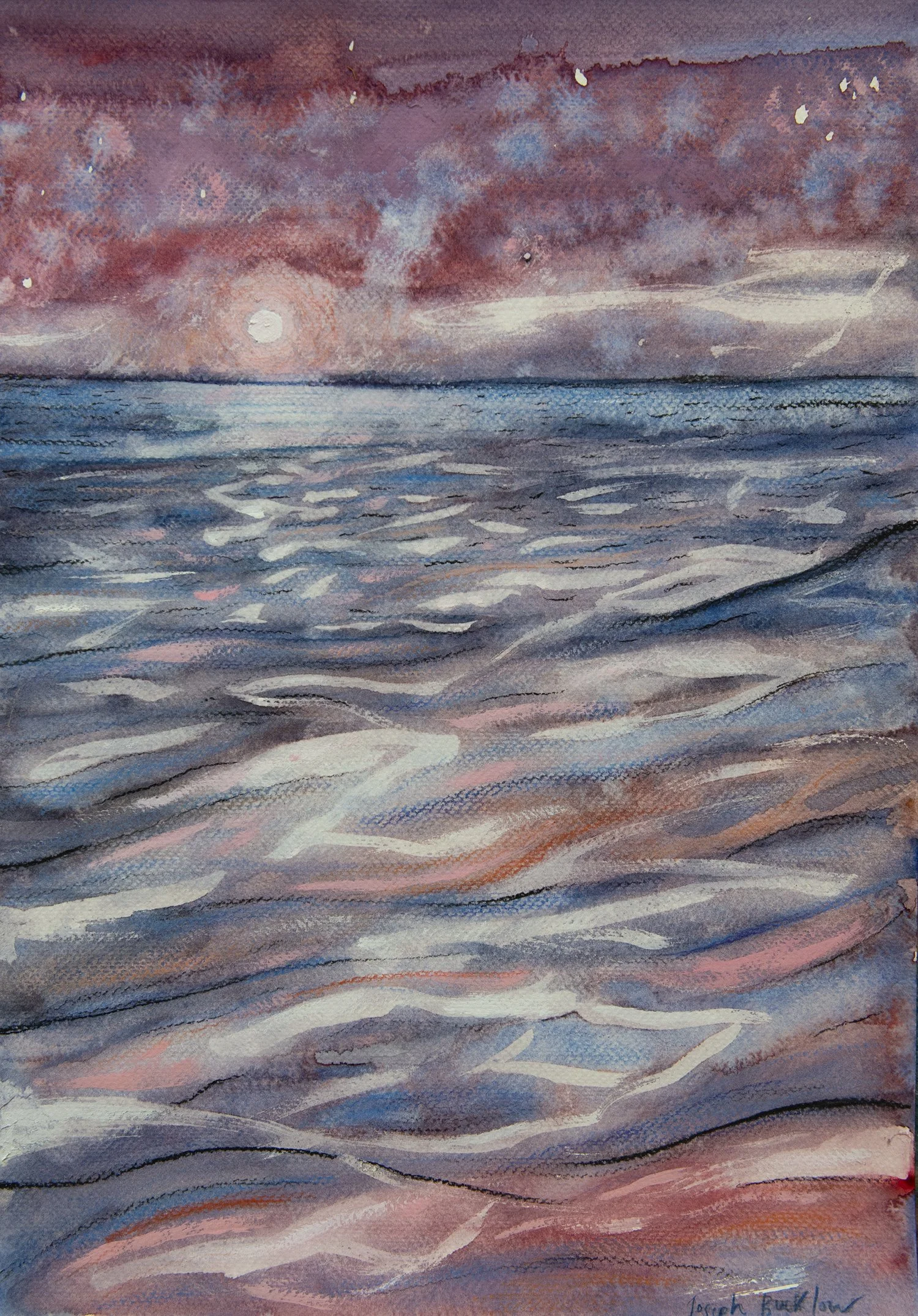 Moon Compass • Mixed Media on Paper • 42 x 29,.5cm. 2026. 