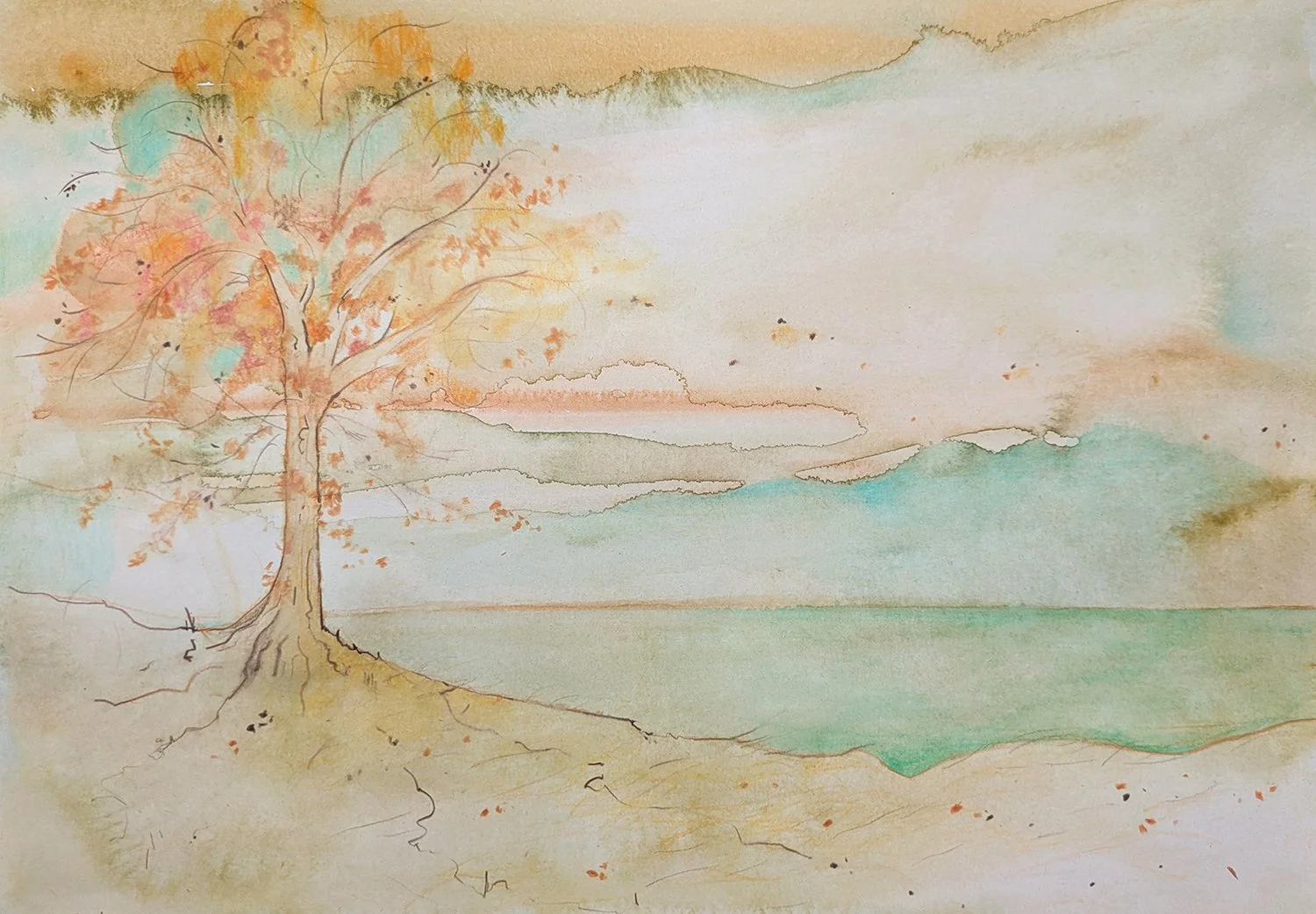 Autumn Journal XV • Watercolour & Pencil on Paper • 30 x 42 cm. 2026. 