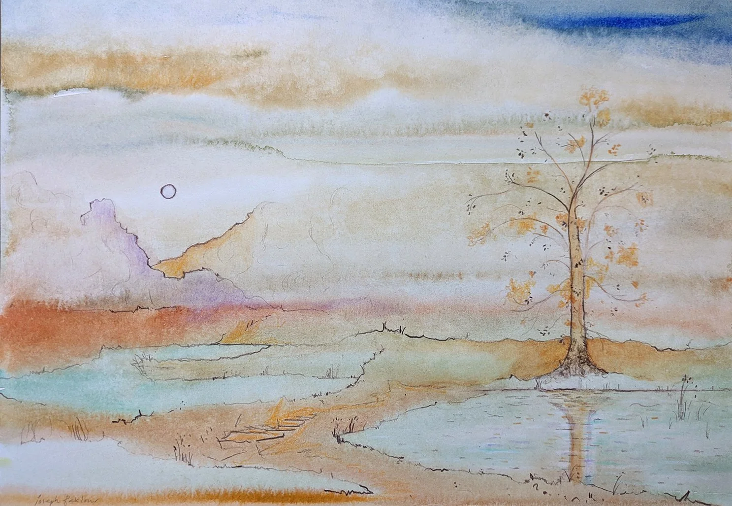 Autumn Journal XVI •Mixed Media on Paper • 30 x 42 cm. 2026.