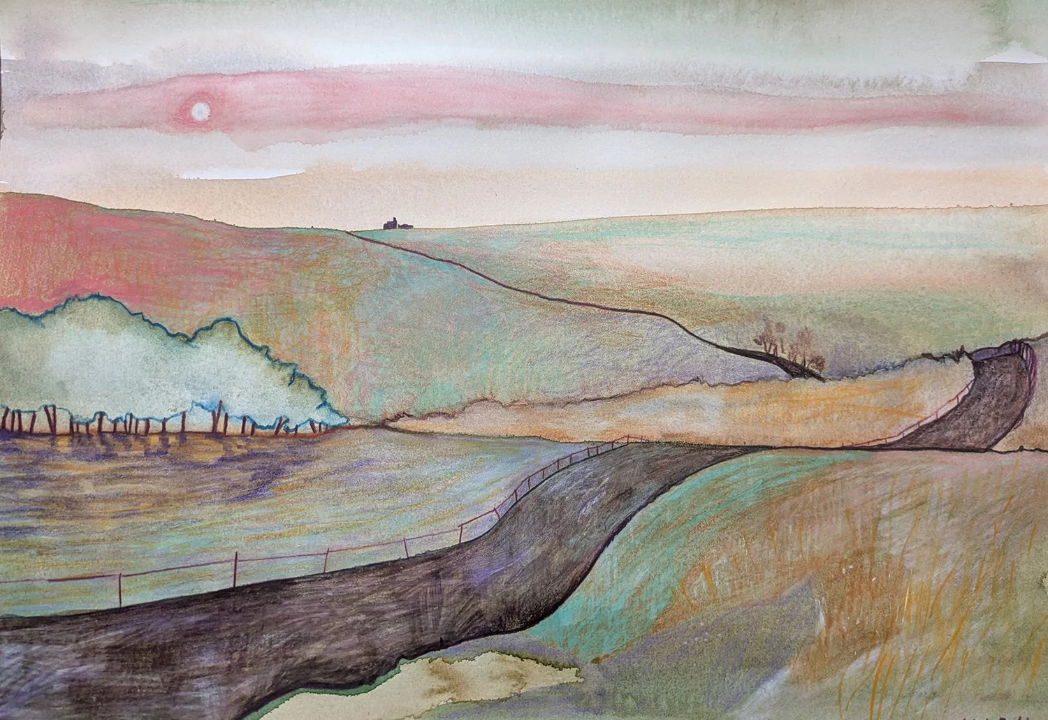 To the Coast • Watercolour & Pencil on Paper • 30 x 42 cm. 