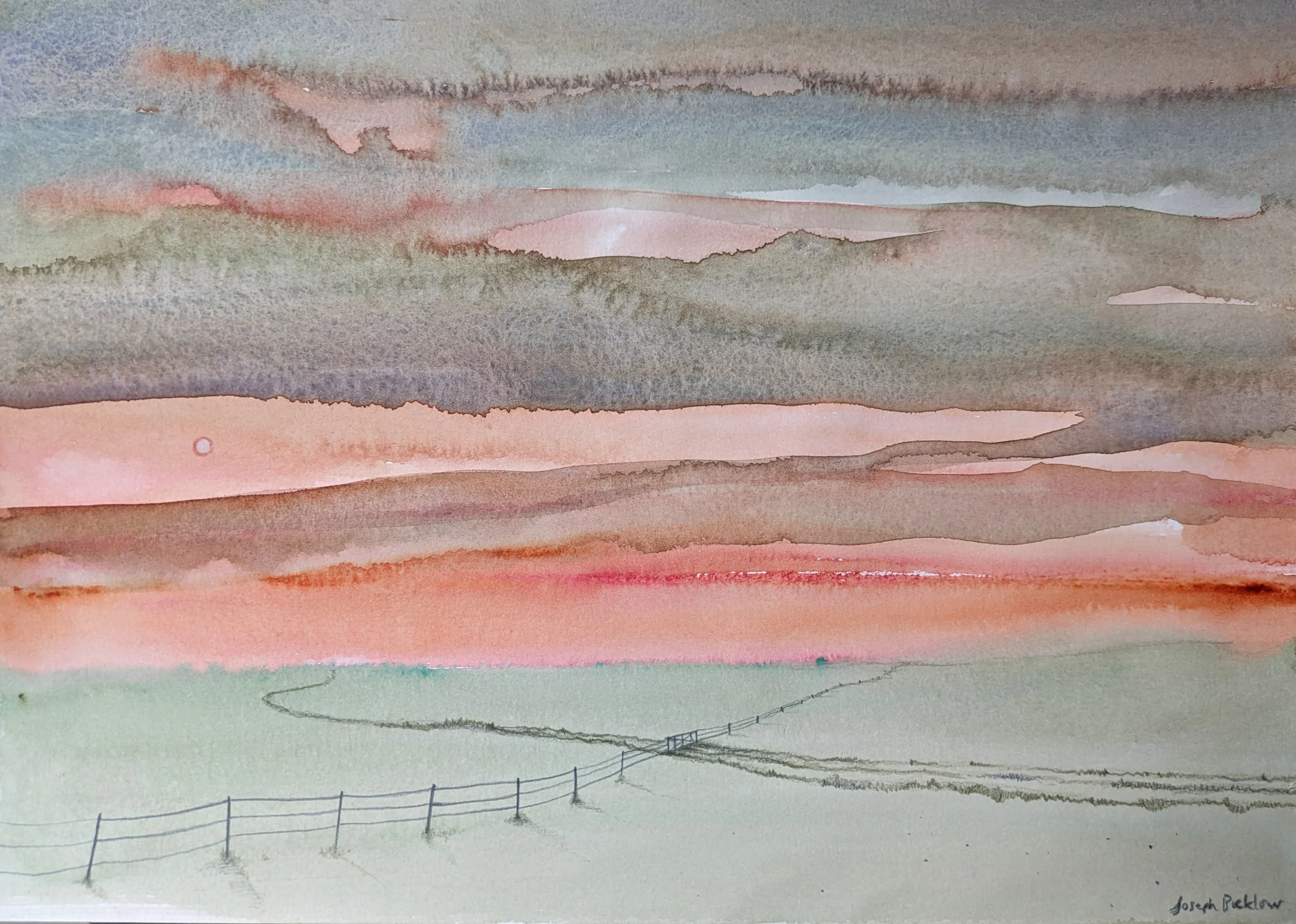 Autumn journal XIV • Watercolour and Pencil on Paper • 30 x 42. 2026