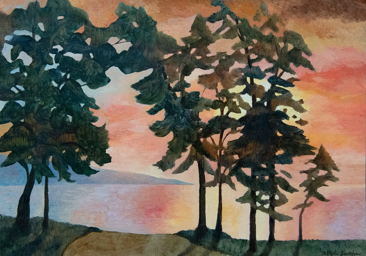 The Swaying Sound of the Sea • Oil on Paper • 30 x 42 cm. Sept 2026. 