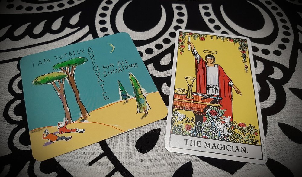Photo: Power Thoughts Cards, Hay House; The Rider Tarot, US Games Systems