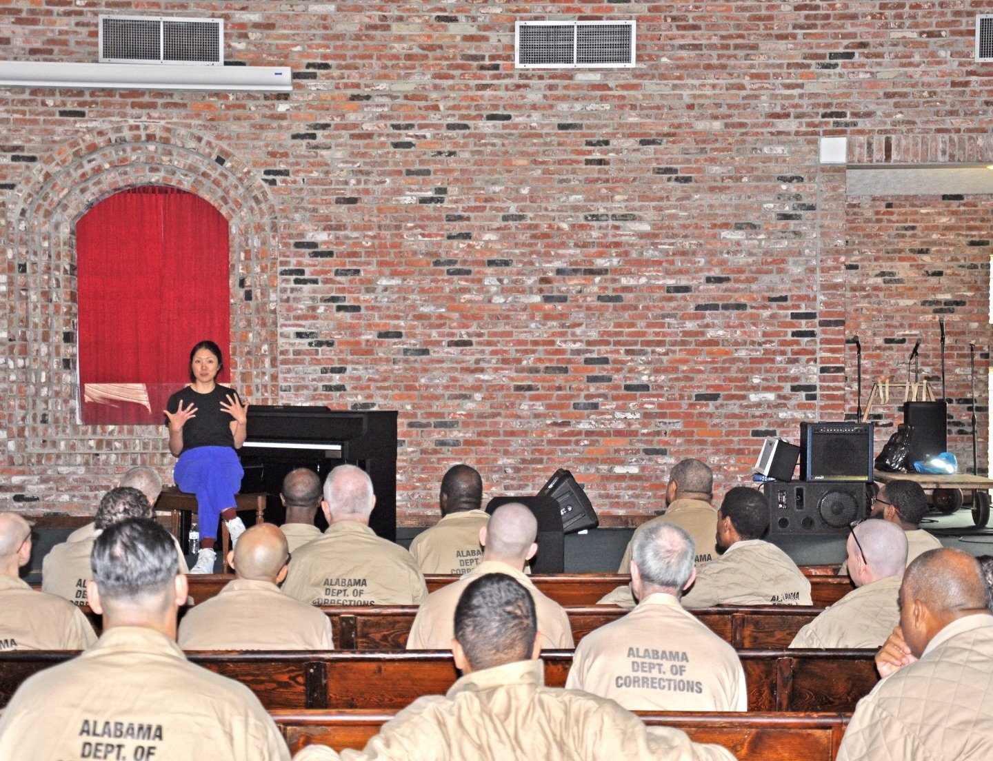 Bullock Correctional Facility
Inmate population: 1478

My concert, presented by Alabama Prison Arts &amp; Education Project, was attended on a sign-up basis, and about 50 men showed up. They surprised me right away with their lively banter and enthus