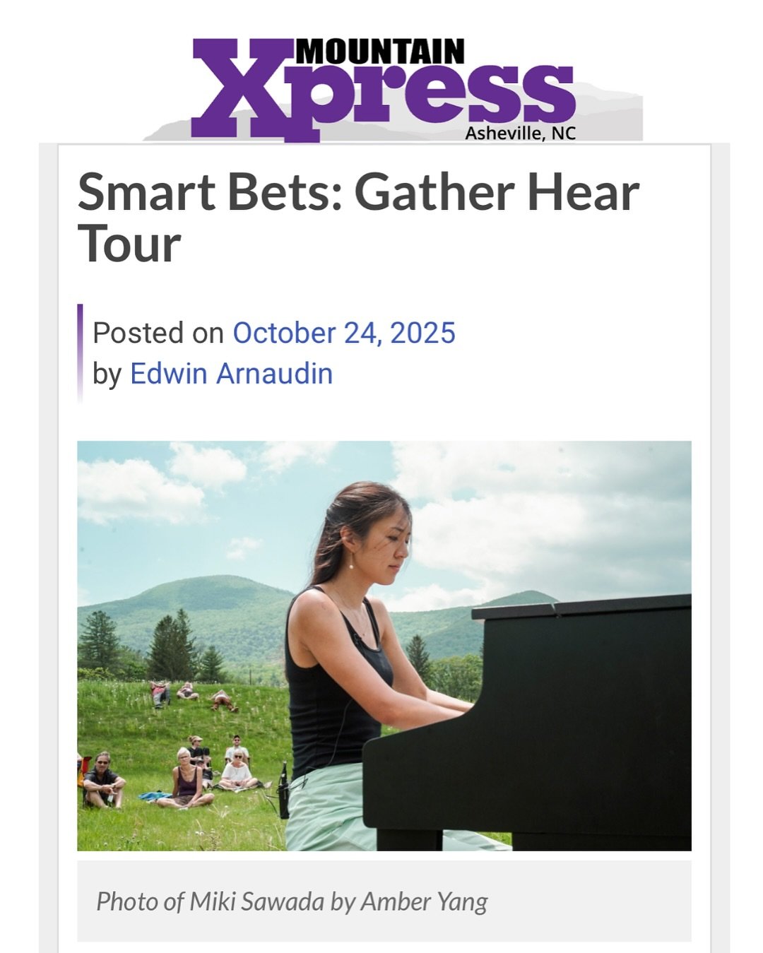 Coverage about the second half of tour this week!
Today: Center for New Immigrants, Greensboro
Tues: Winston-Salem State University
Wed: Burton St Community Center, Asheville 
Th: Valley Hope Church, Swannanoa
Sat: Greene County Museum, Snow Hill
Su