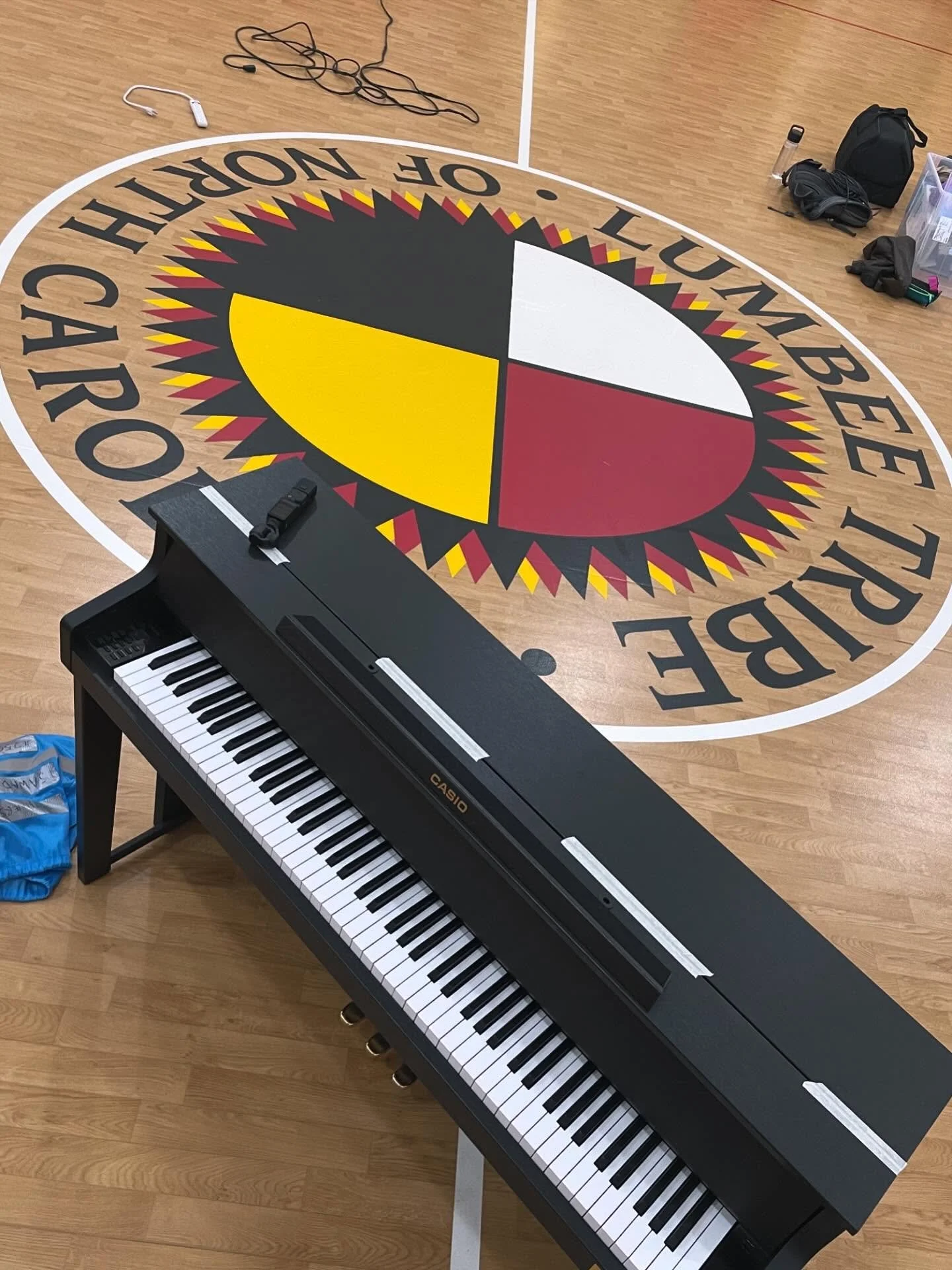 Our concert at Two Streams Community Center, hosted by the Lumbee Tribe, was truly a joint effort! Lumbee hip hop star @kashkow4sho was in the audience - upon meeting him five minutes before the concert, we knew we had to feature him on the program. 