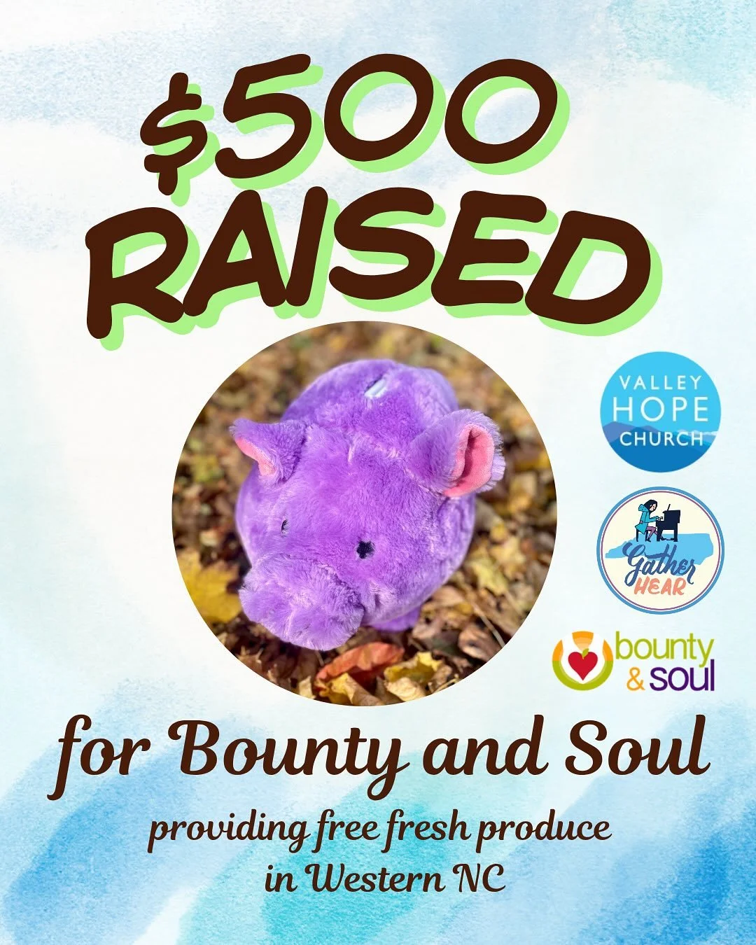With the impending suspension of SNAP looming over our conscience, at our October 30th concert in Swannanoa, North Carolina, we asked audience members to donate to local nonprofit @bounty_and_soul who is providing free, fresh produce to those in need