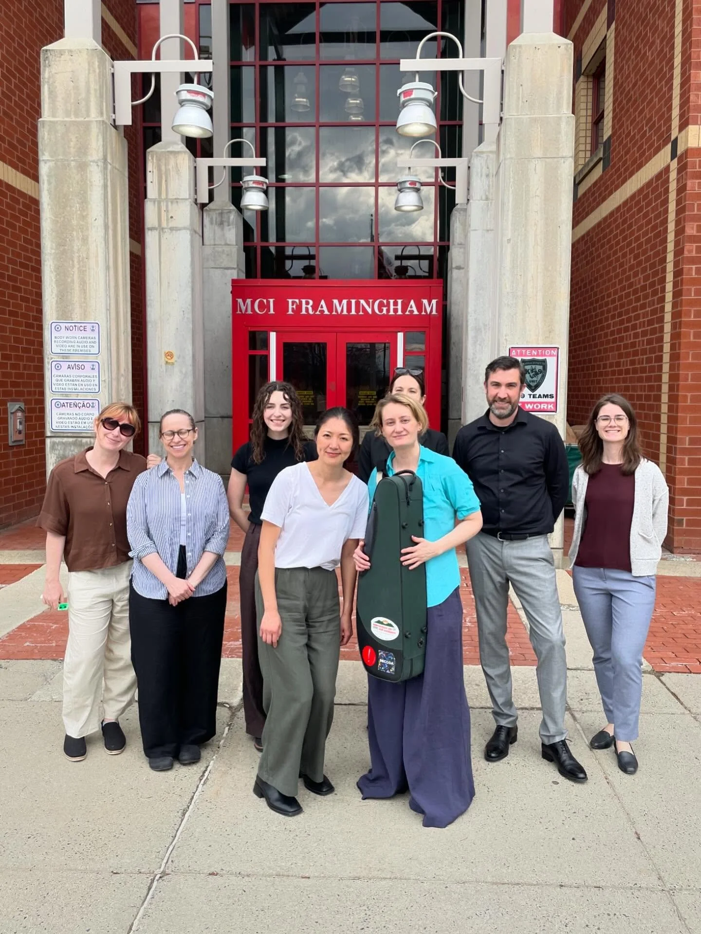 Last week was our first performance at MCI-Framingham, a medium-security women&rsquo;s prison, in continuing partnership with @bcprisoneducationprogram . And it was the first time welcoming a guest violinist, @clarathelyon ,to the Gather Hear Prison 