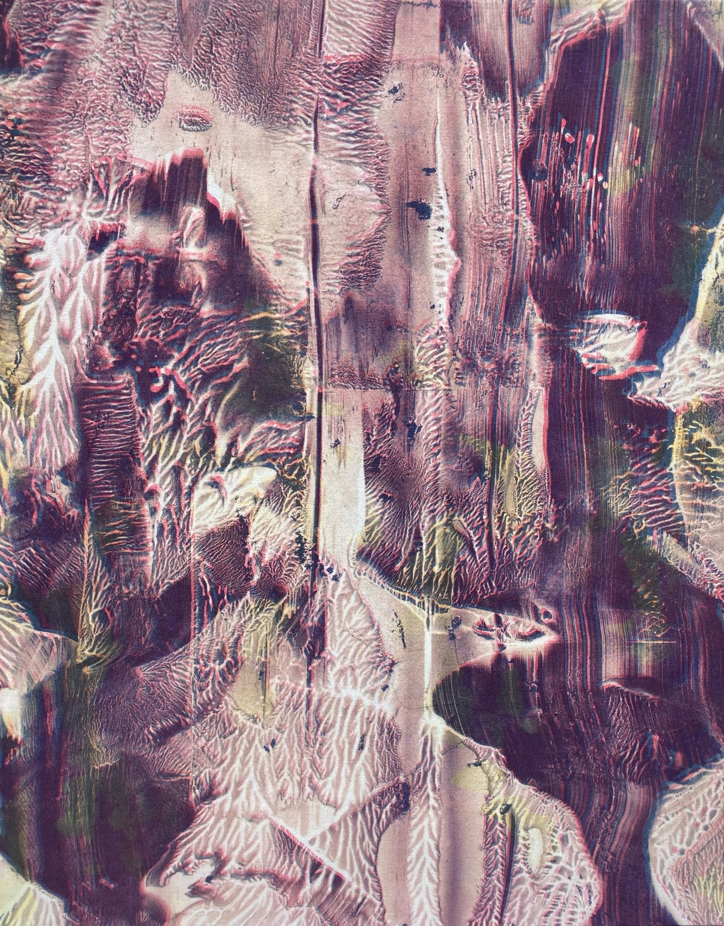  Disintegrating Conversation  UV dye on cotton 