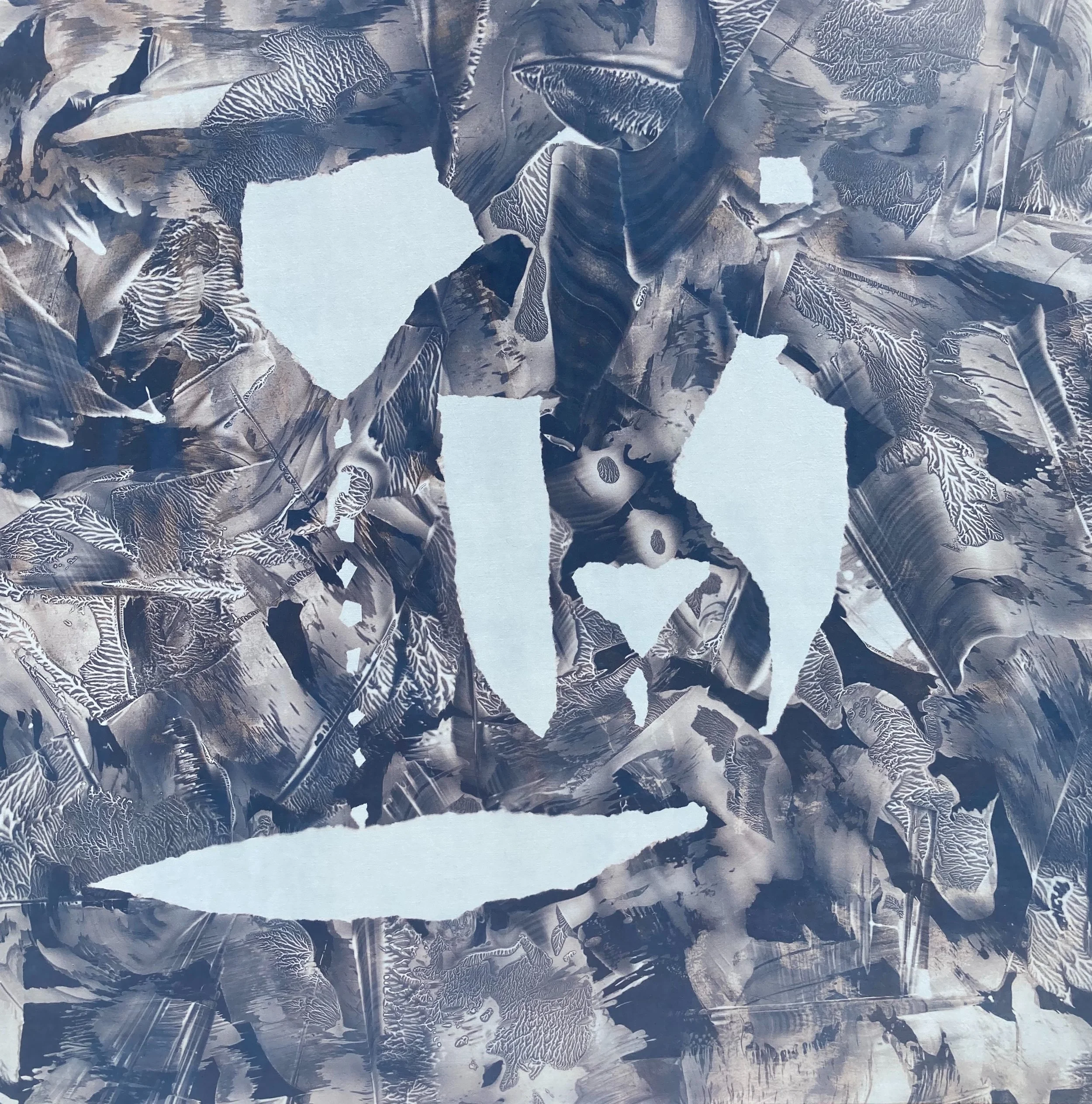  Seeing Out Through the Face  UV dye on cotton 