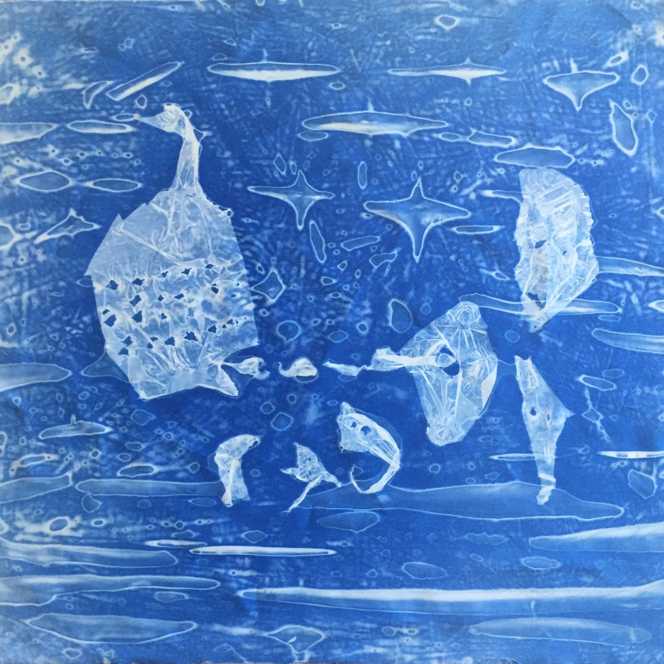  Ghosts In Heaven  UV dye on cotton 