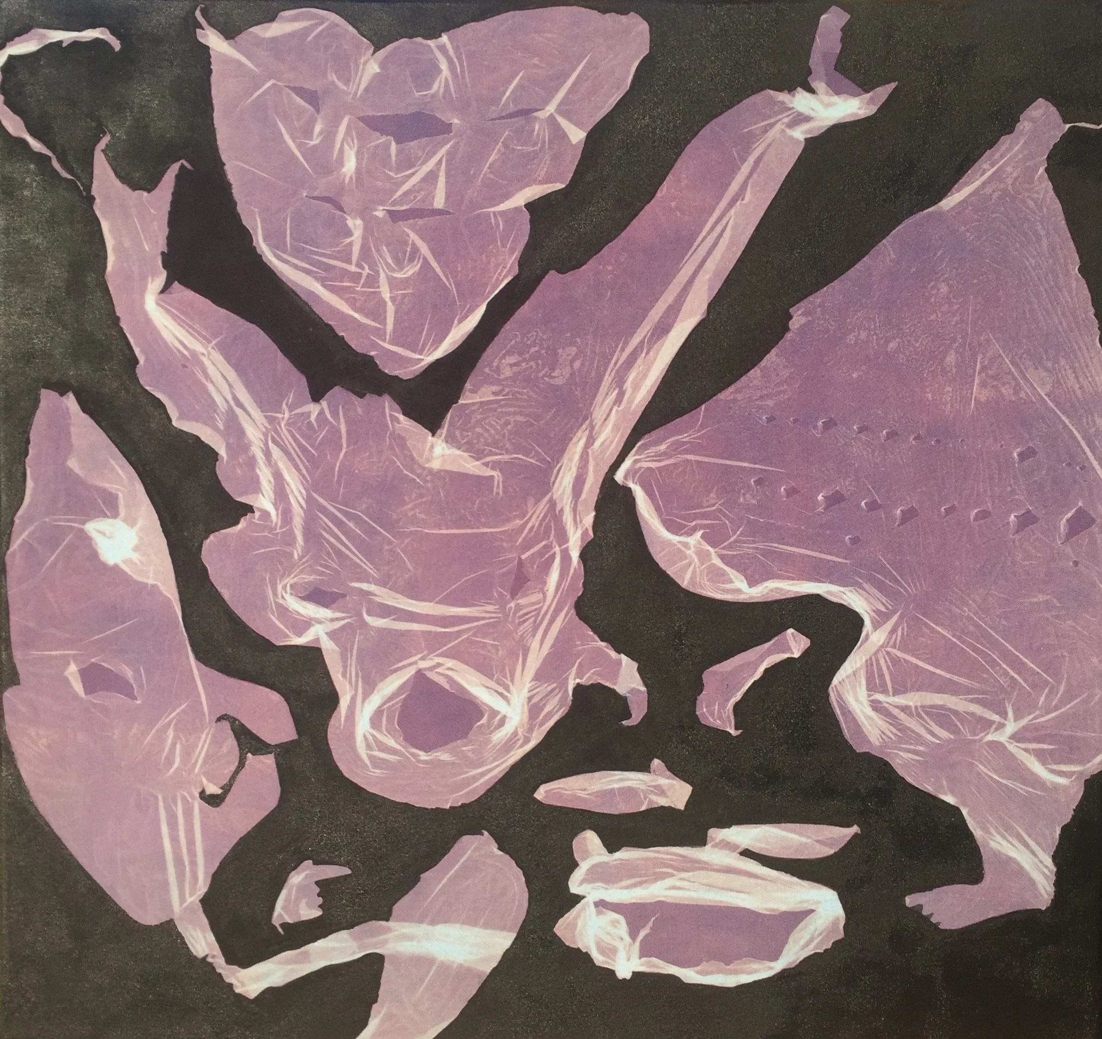  A Demon Fucked Them Then Messed With Their Head  UV dye and acrylic on cotton 