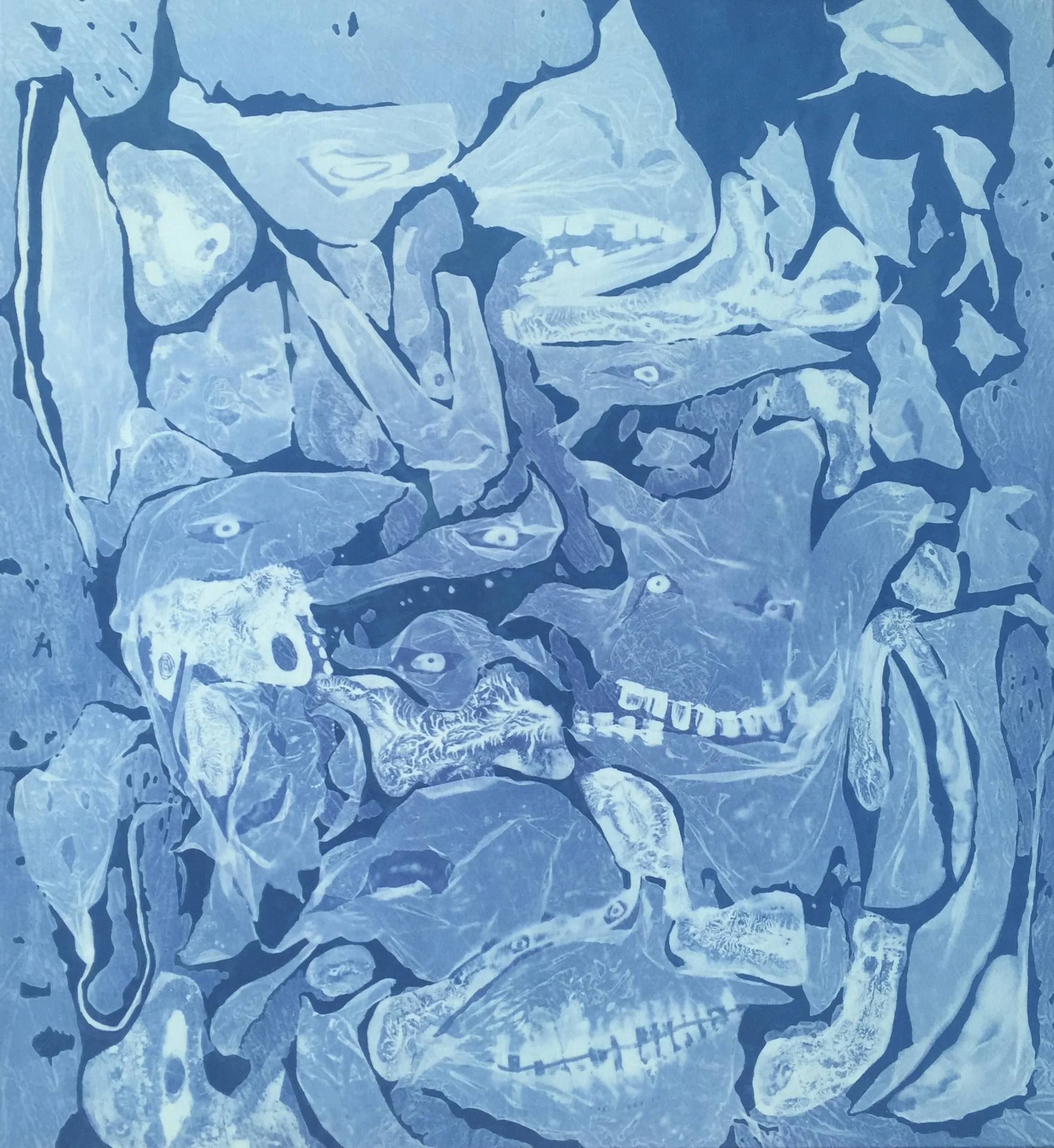  Fools  UV dye and acrylic on cotton 