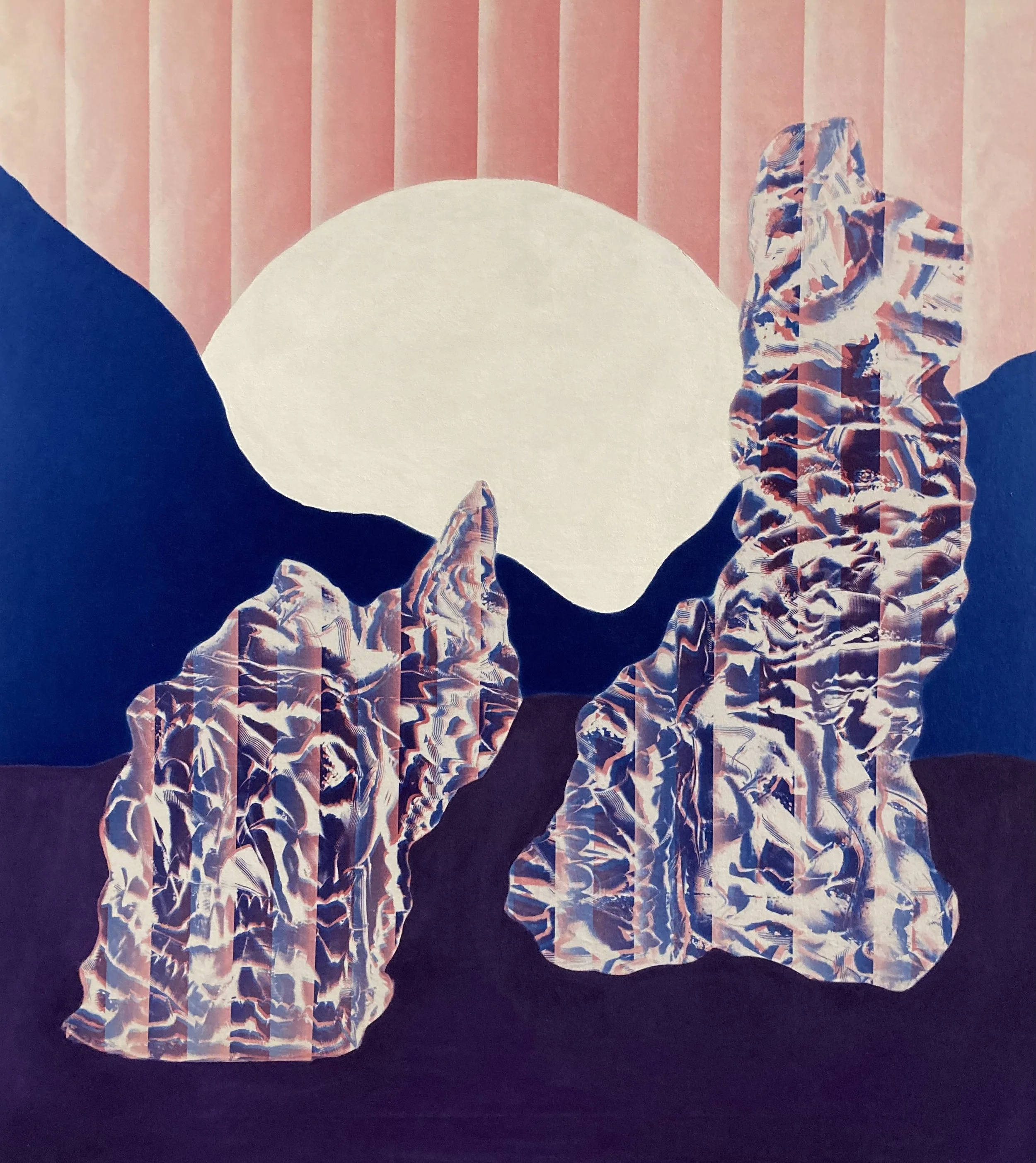  Mirages  UV dye and acrylic on cotton 